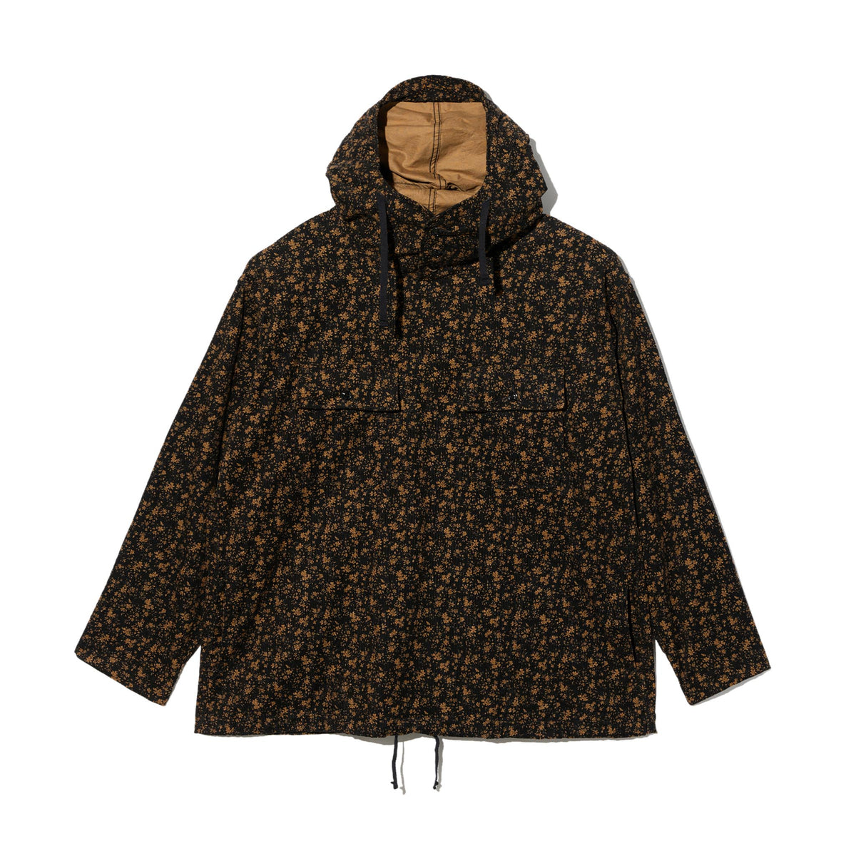 Cagoule Shirt - Black 21W Corduroy Small Floral Print