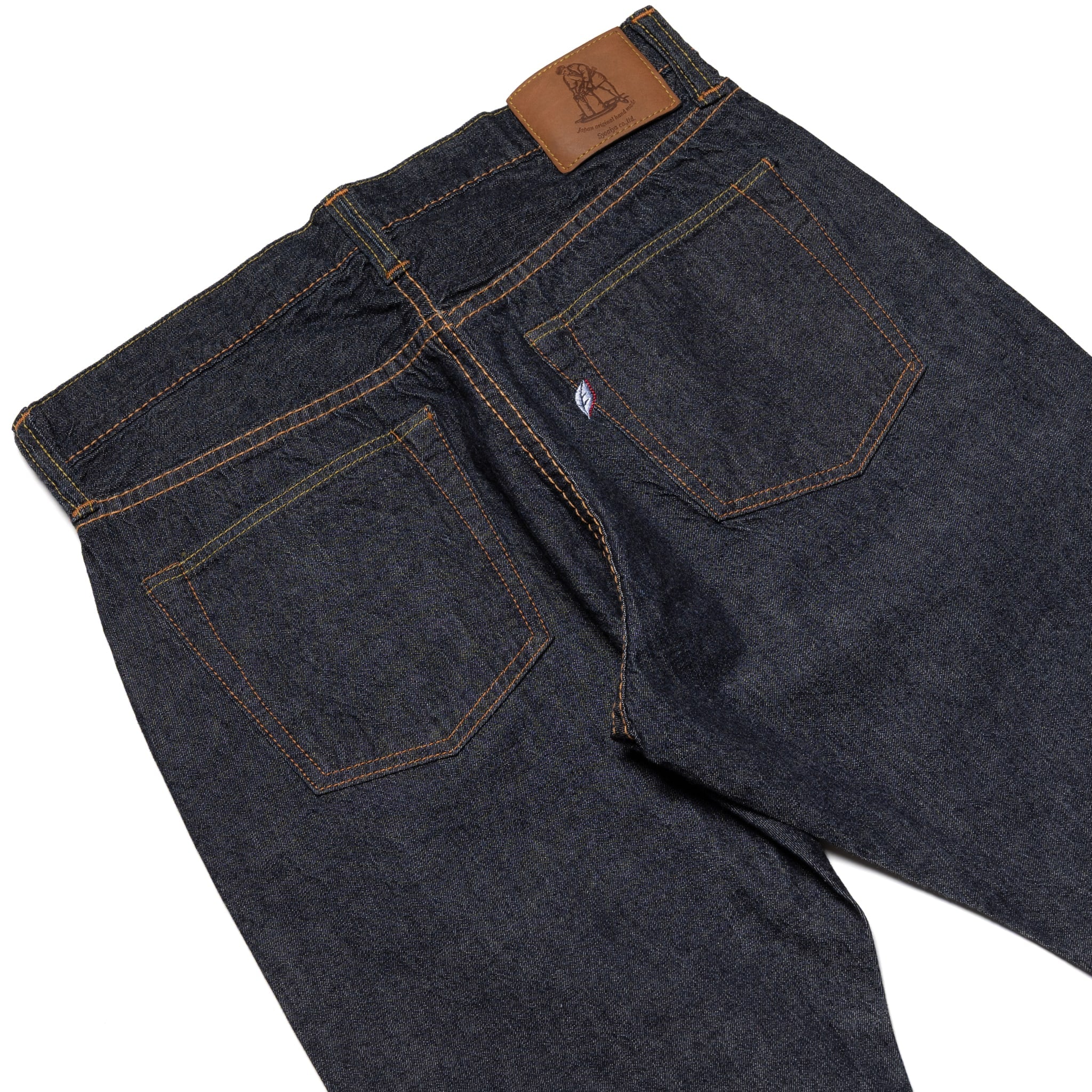 1182-019 10oz Selvedge Denim Relaxed Tapered - Indigo x Natural White