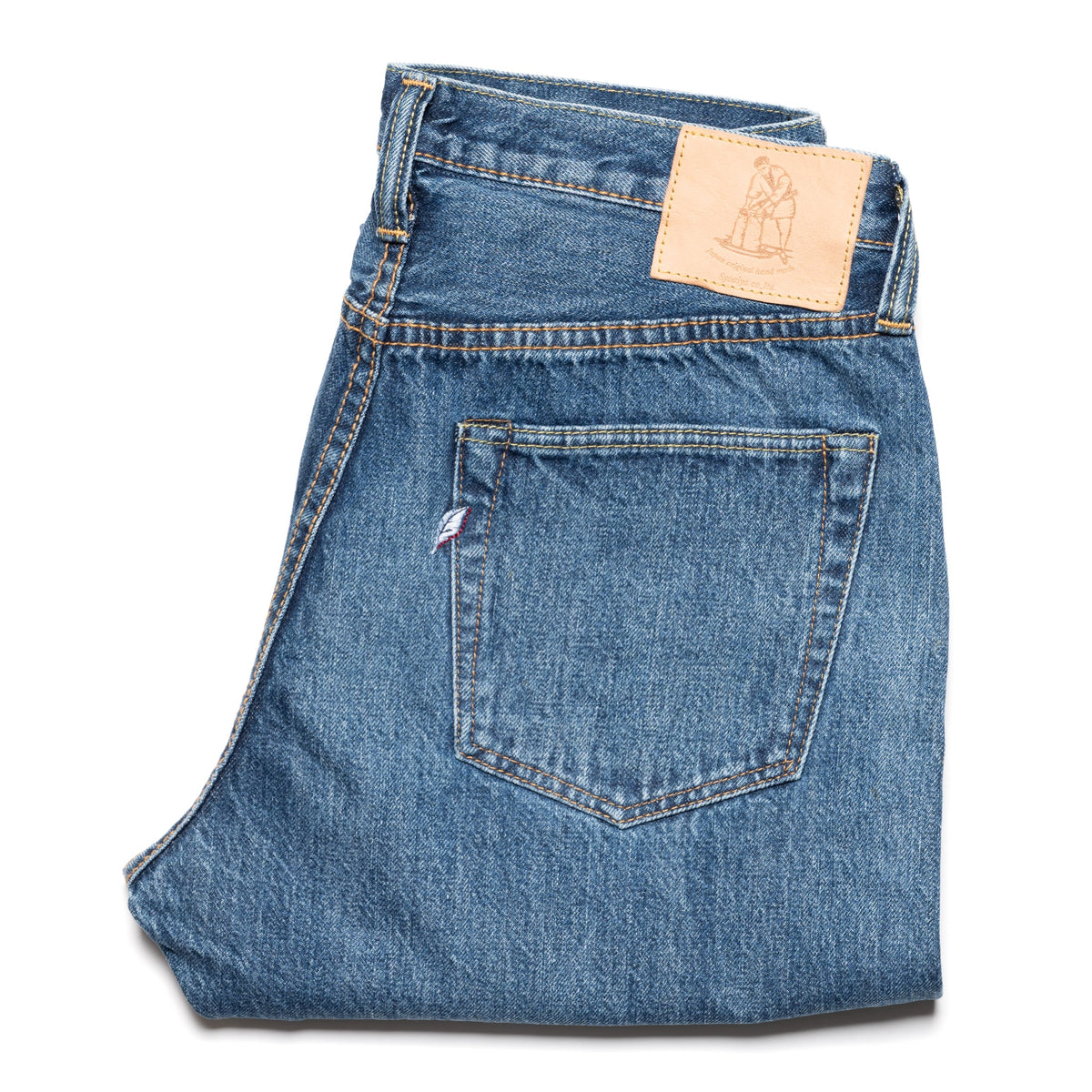 USED-019-ID Relaxed Taper 14oz Selvedge Denim - Used Wash