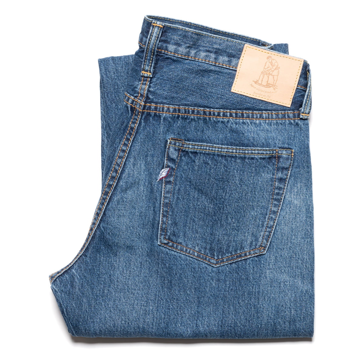USED-003-ID Regular Straight 14oz Selvedge Denim - Used Wash