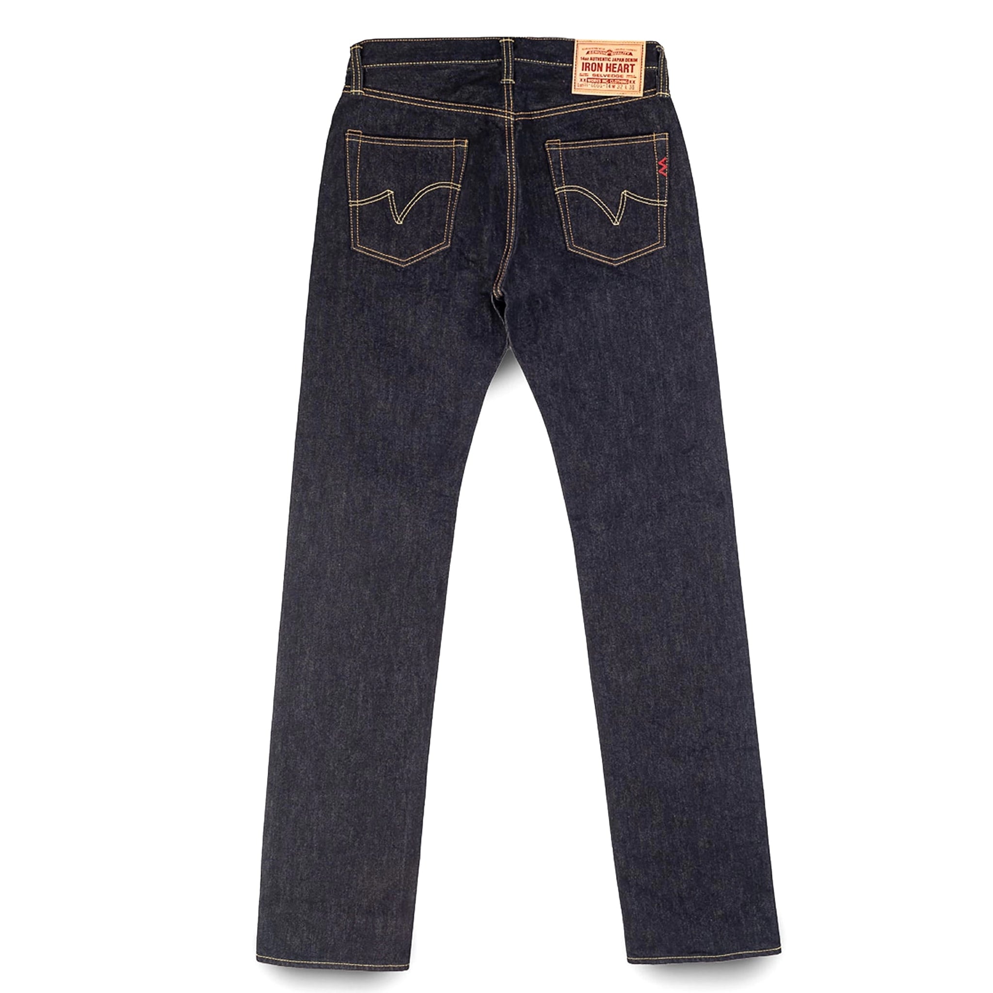 IH-666S-142 14oz Selvedge Denim Slim Straight Cut Jeans - Indigo