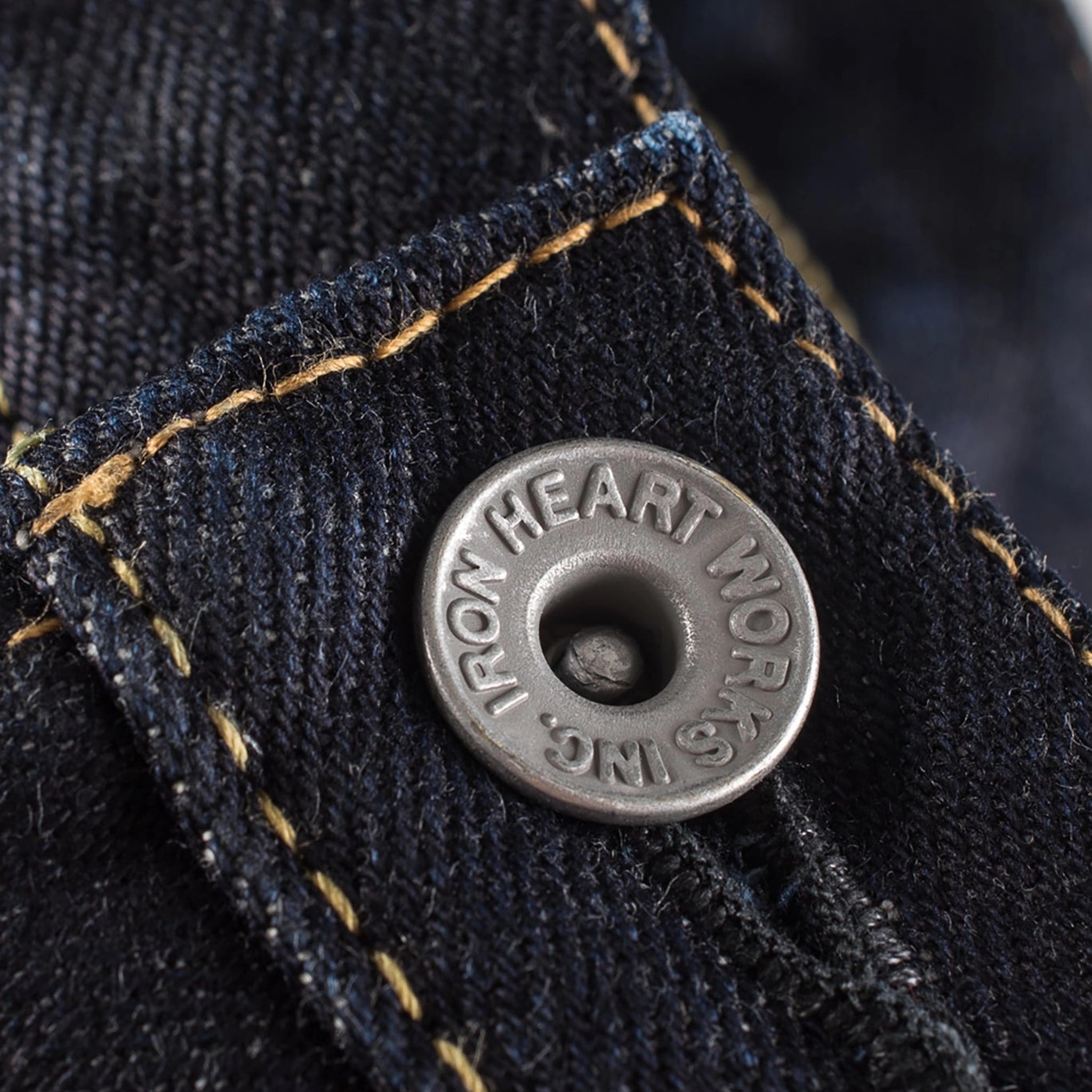IH-666S-142 14oz Selvedge Denim Slim Straight Cut Jeans - Indigo