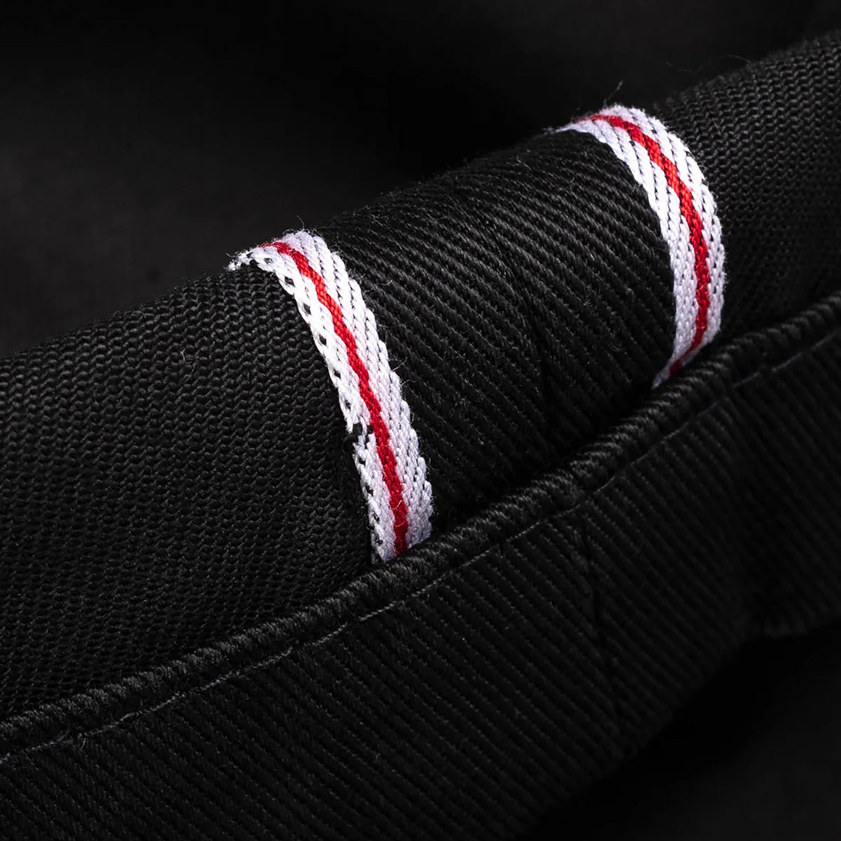 IH-727-BLK 9oz Mercerised Selvedge Cotton Medium/High Rise Tapered Chinos - Black