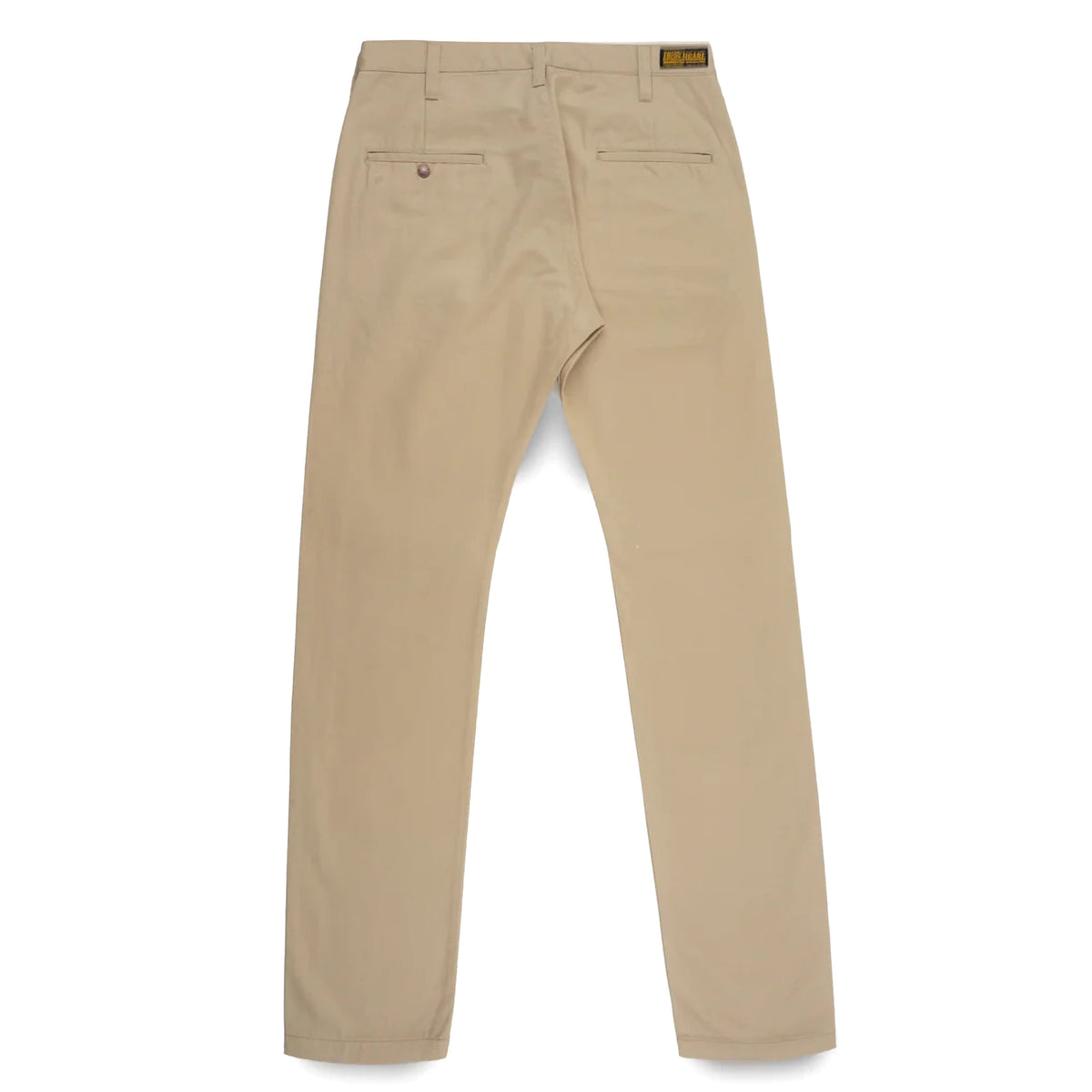 IH-727-KHA 9oz Mercerised Selvedge Cotton Medium/High Rise Tapered Chinos - Khaki