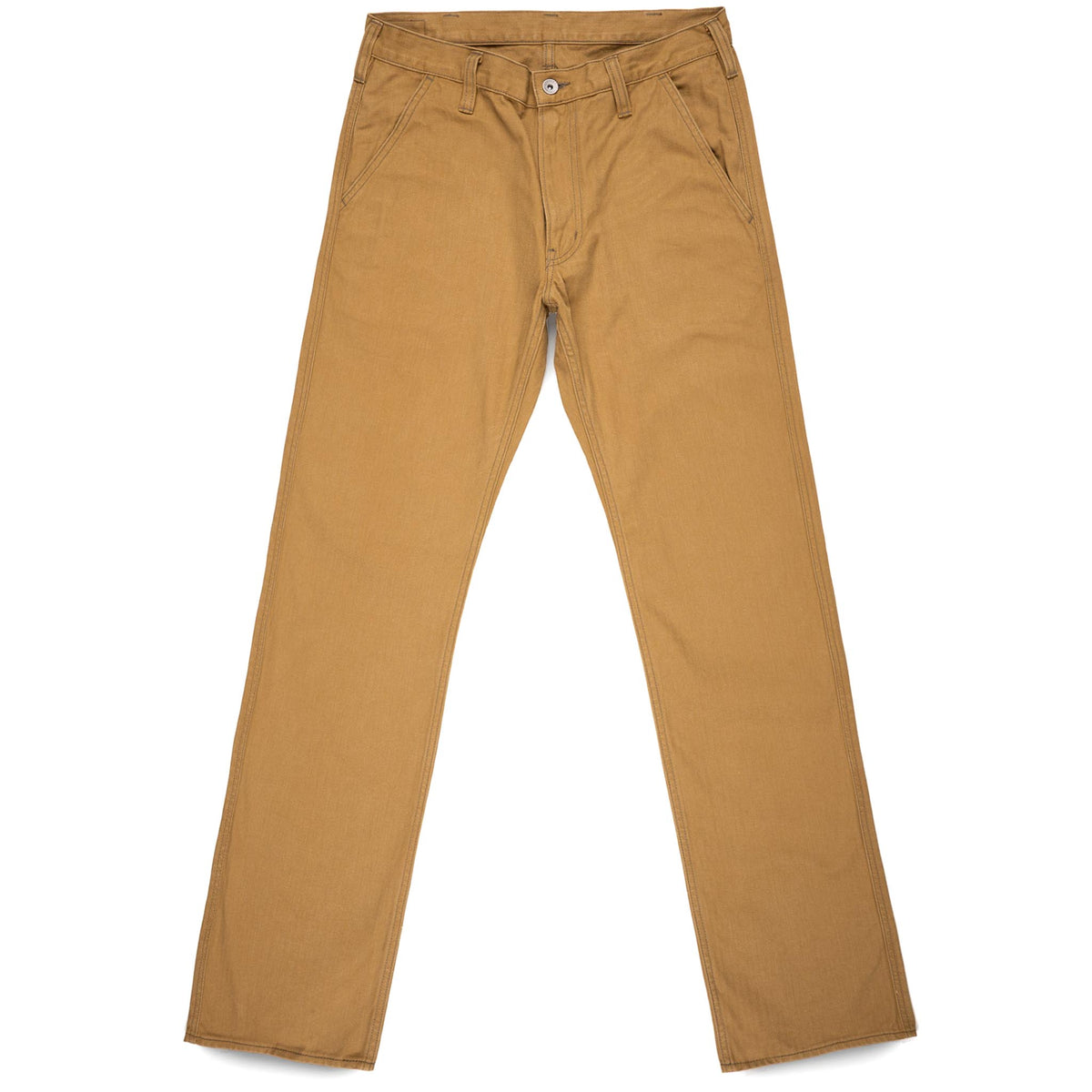 IH-748-BRN 10oz Herringbone Wide Pants - Brown