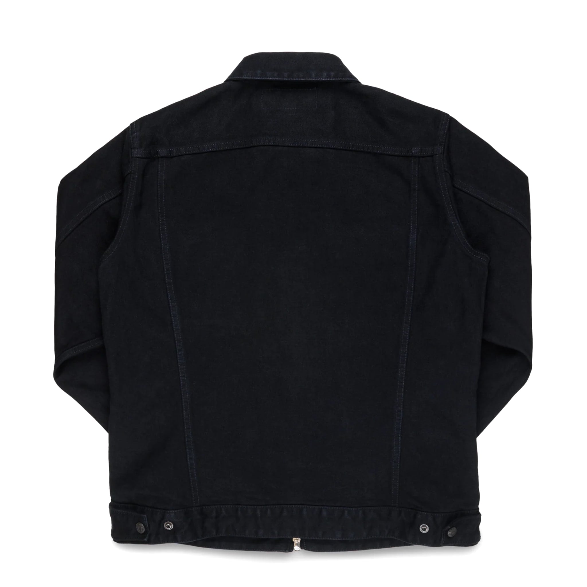 IHJ-123-OD 14oz Broken Twill Selvedge Denim Work Jacket - Indigo Overdyed Black