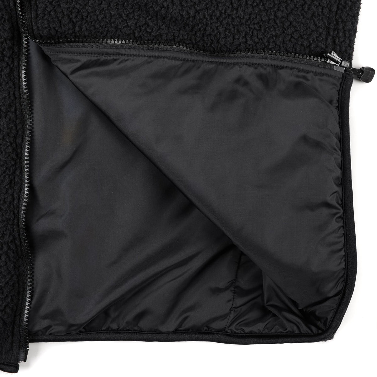 IHJ-157-BLK Reversible Fleece Jacket - Black