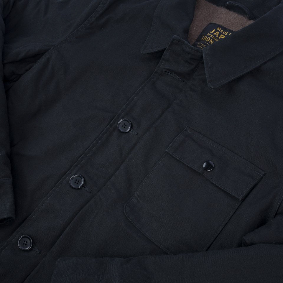 IHM-39-BLK Military Serge A2 Deck Jacket - Black