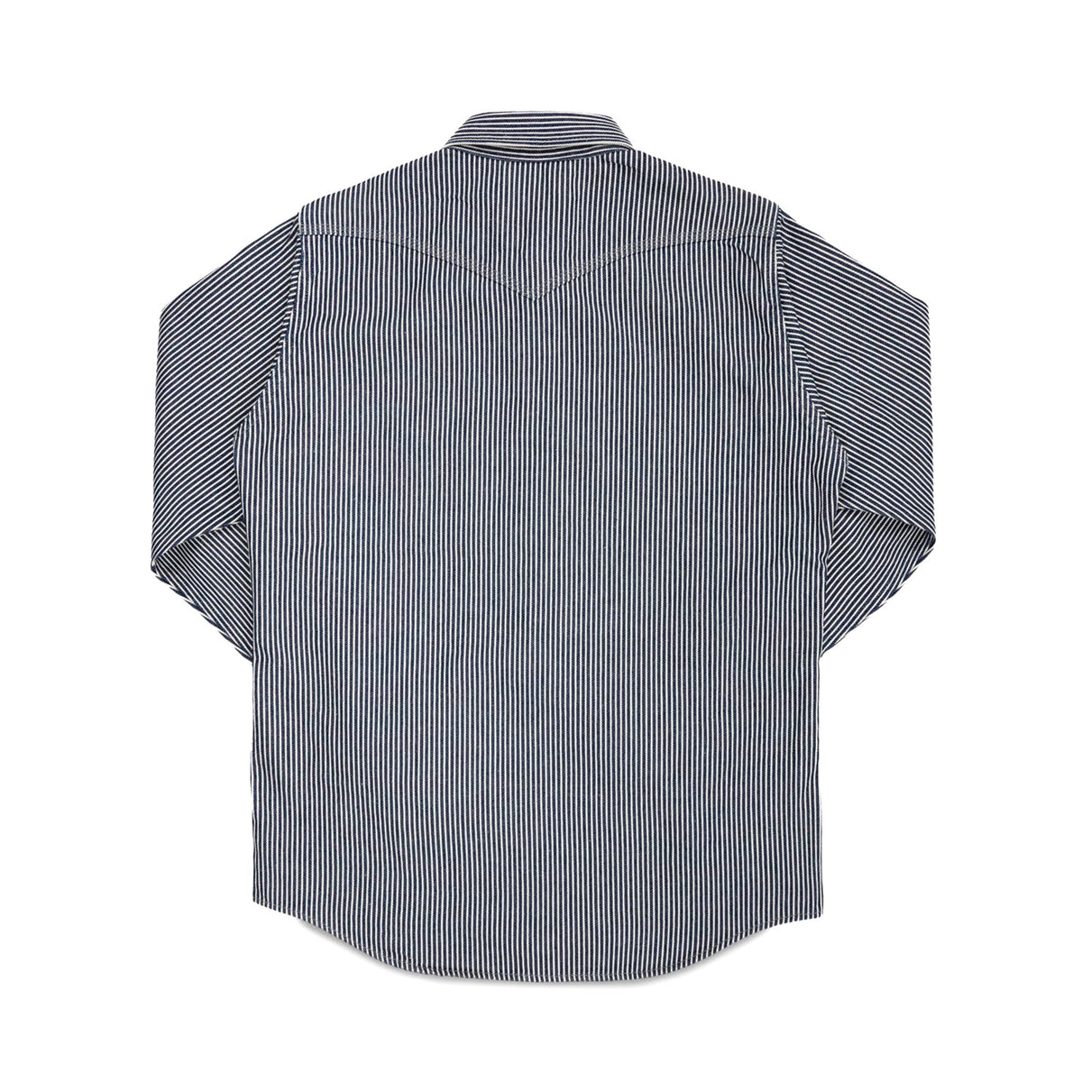 IHSH-07-IND 12oz Hickory Stripe Western Shirt - Indigo
