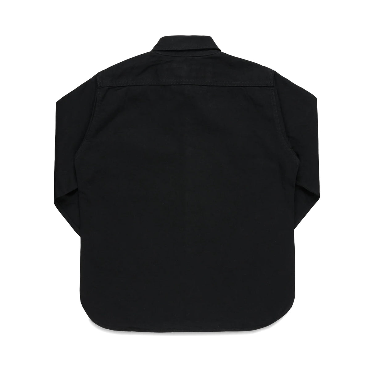 IHSH-338-BLK 12oz Selvedge Denim Work Shirt With Snaps - Black