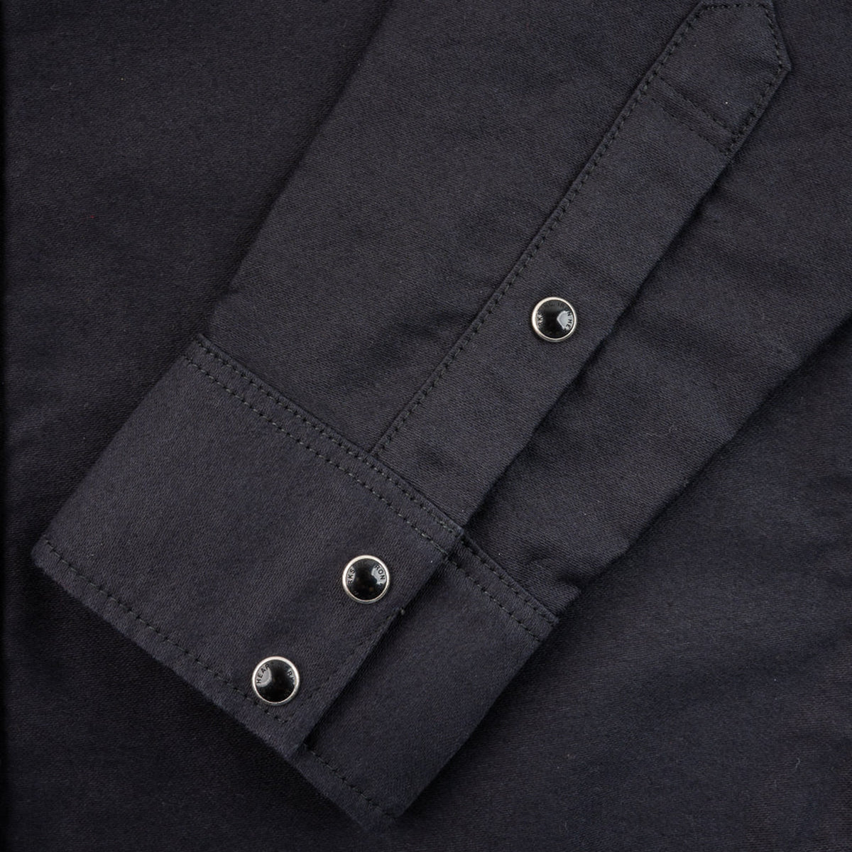 IHSH-426-BLK 12oz Military Moleskin Western Shirt - Black