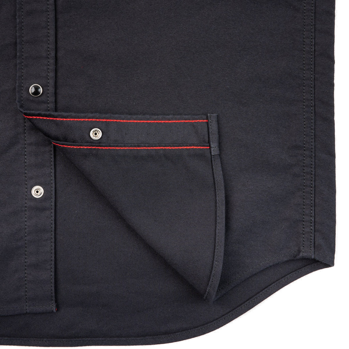 IHSH-426-BLK 12oz Military Moleskin Western Shirt - Black