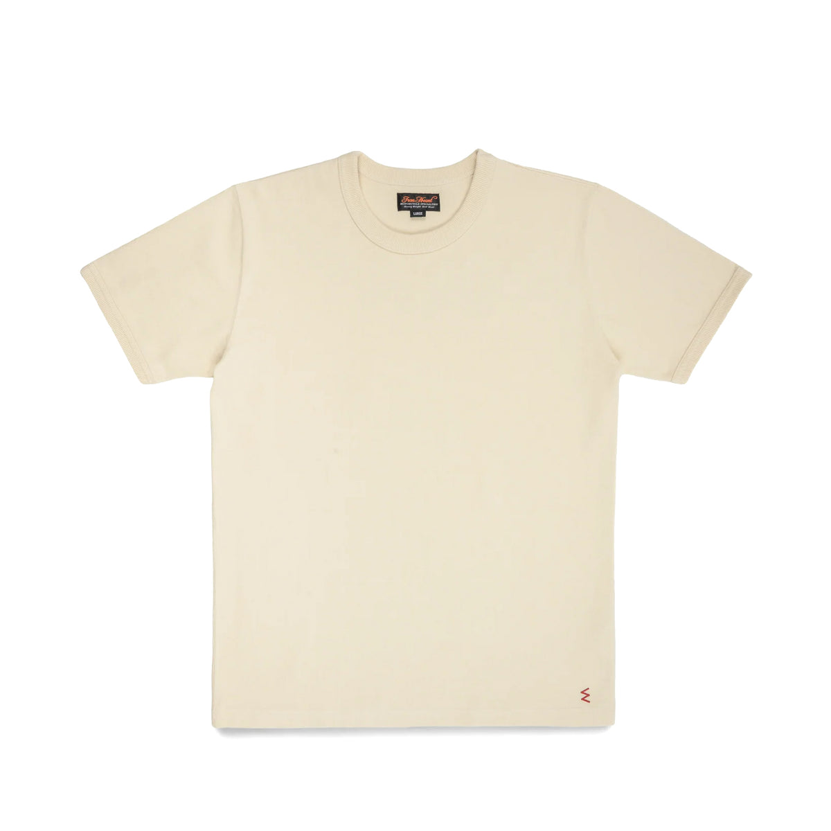 IHT-1600-CRM 11oz Cotton Knit Crew Neck T-Shirt - Cream