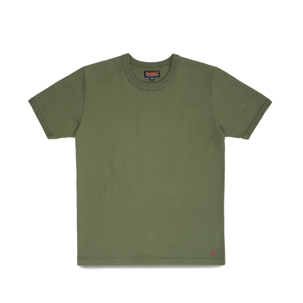 IHT-1600-OLV 11oz Cotton Knit Crew Neck T-Shirt - Olive