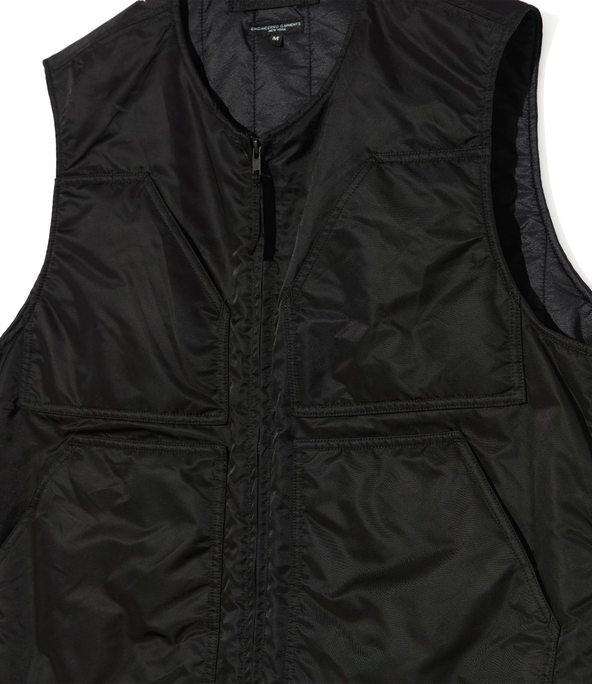Over Vest - Black Flight Satin Nylon