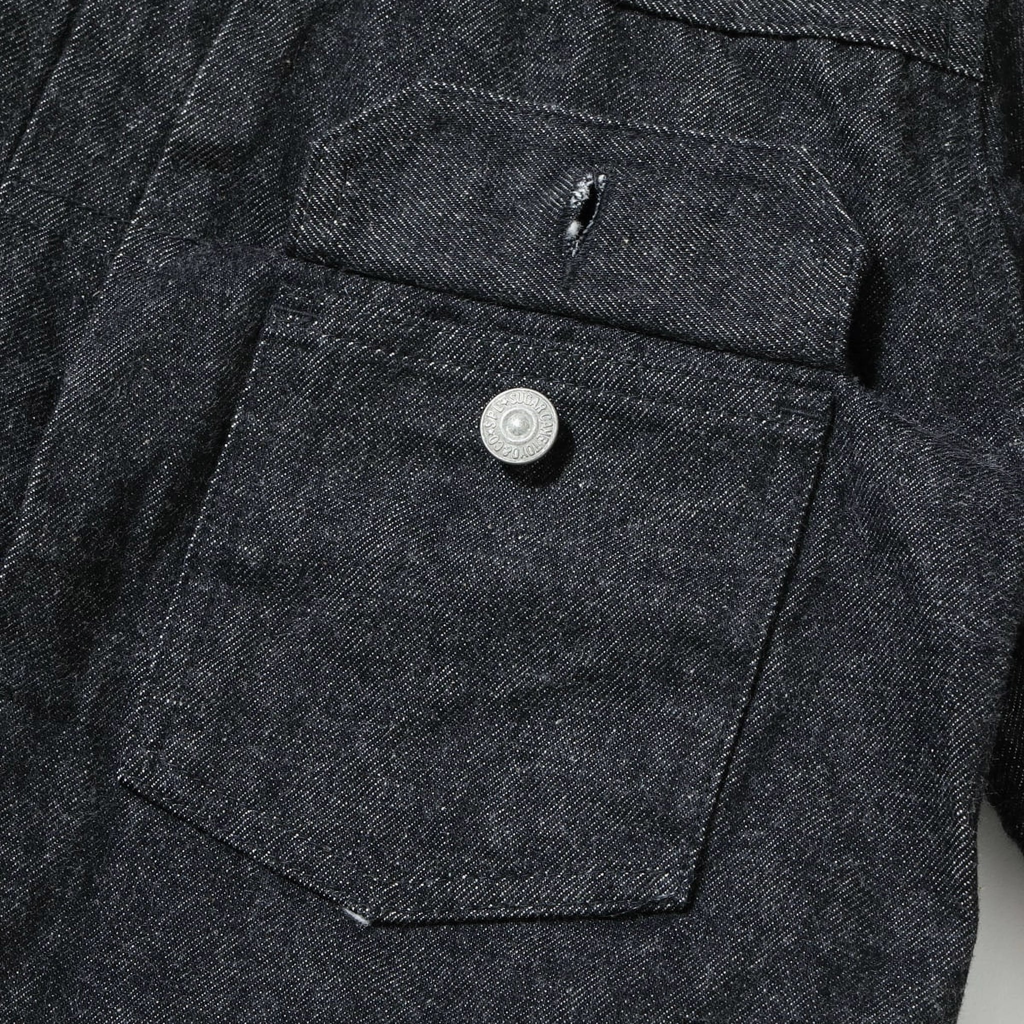 SC15650 14.25oz Black Selvedge Denim Jacket 1953 Model