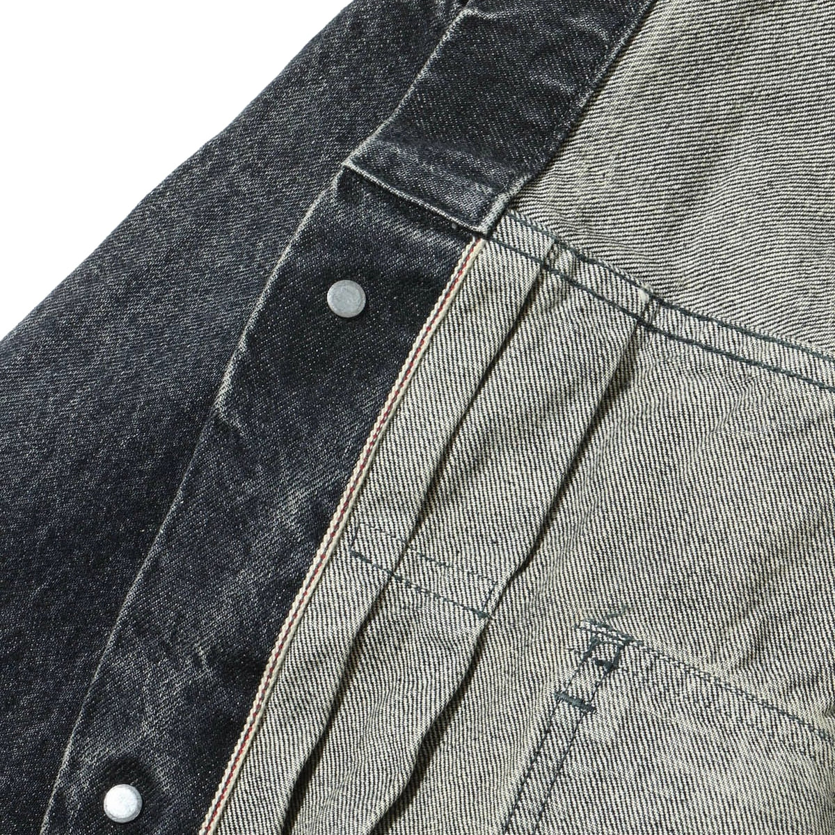 SC15650H 14.25oz Black Selvedge Denim Jacket 1953 Aged Model