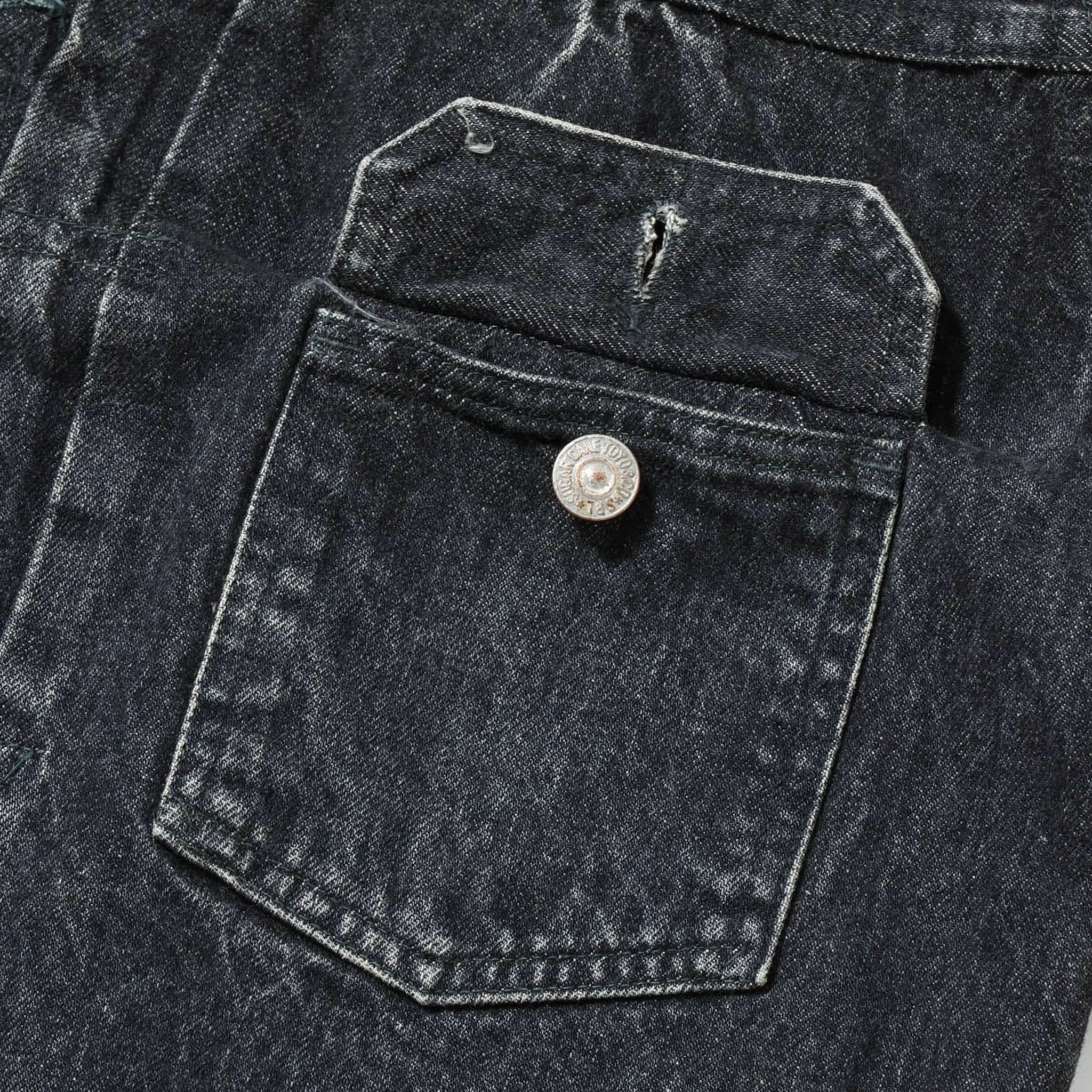 SC15650H 14.25oz Black Selvedge Denim Jacket 1953 Aged Model