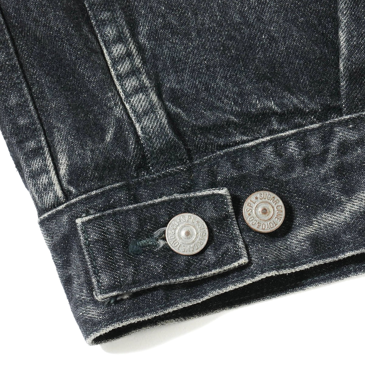 SC15650H 14.25oz Black Selvedge Denim Jacket 1953 Aged Model