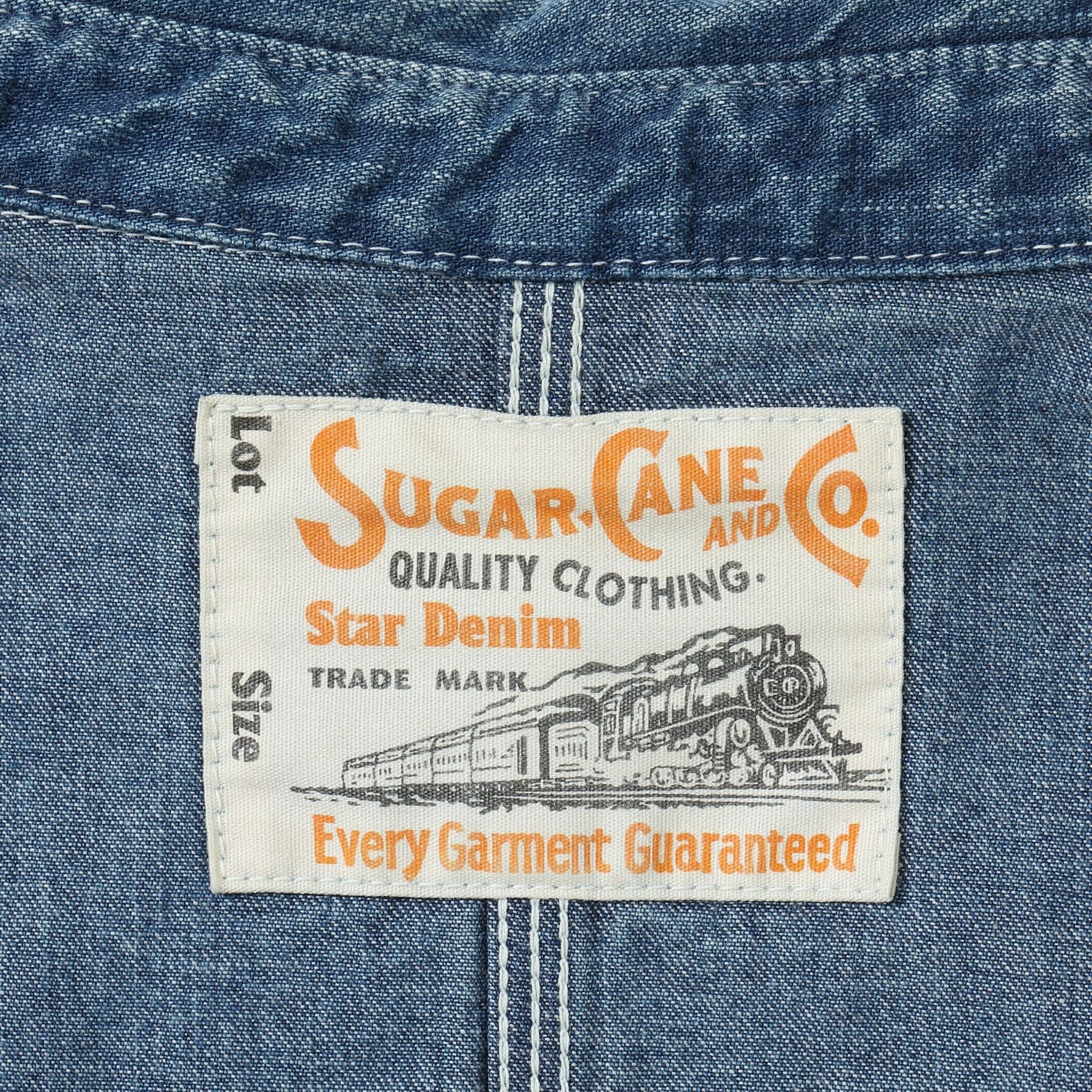 SC15708 11oz Blue Denim Work Coat Aged Model