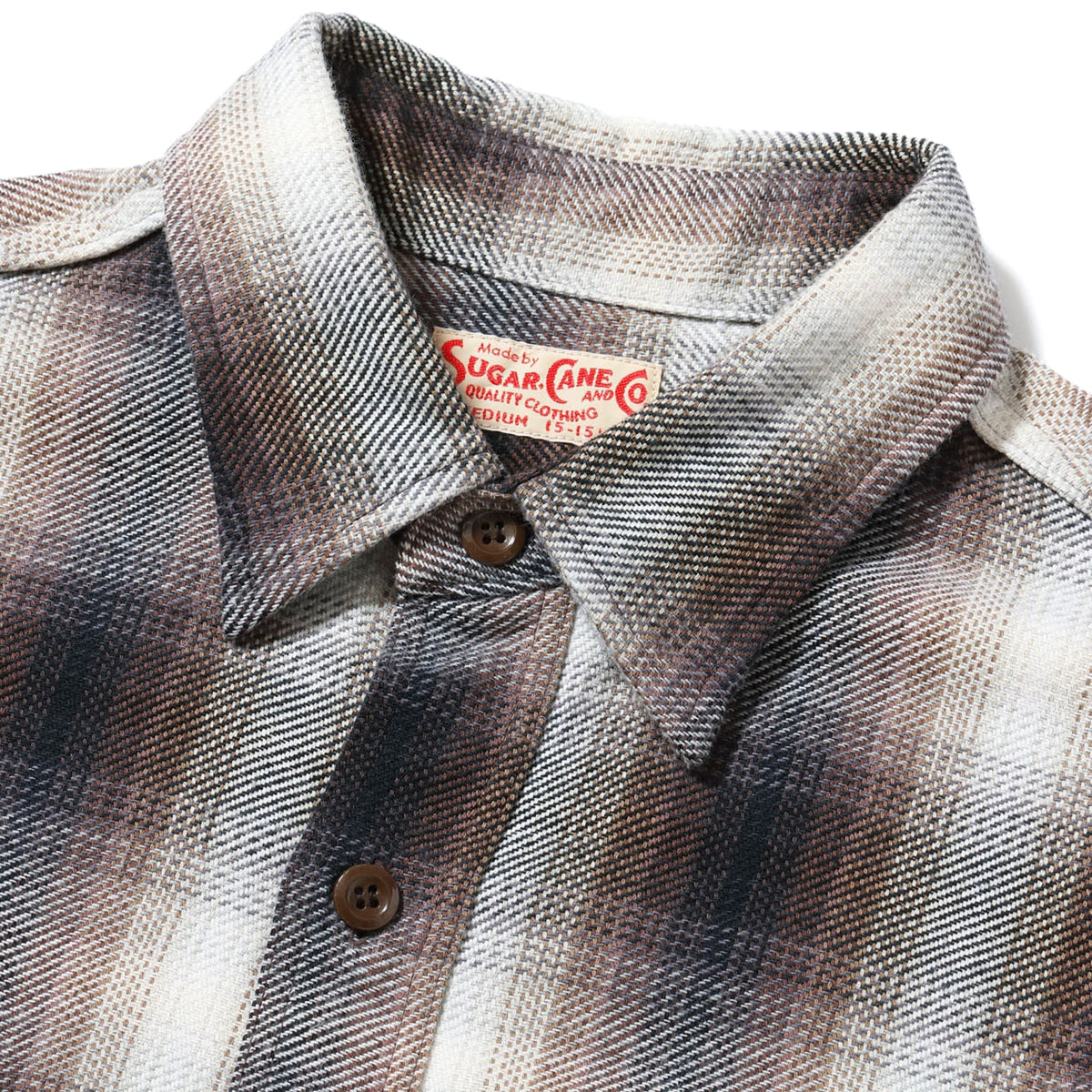SC29561 Twill Check Work Shirt - Brown