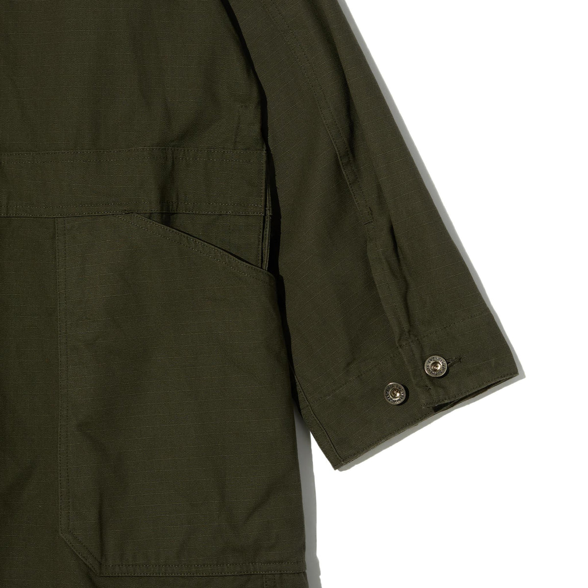 Shop Coat - Olive Heavyweight Cotton Ripstop