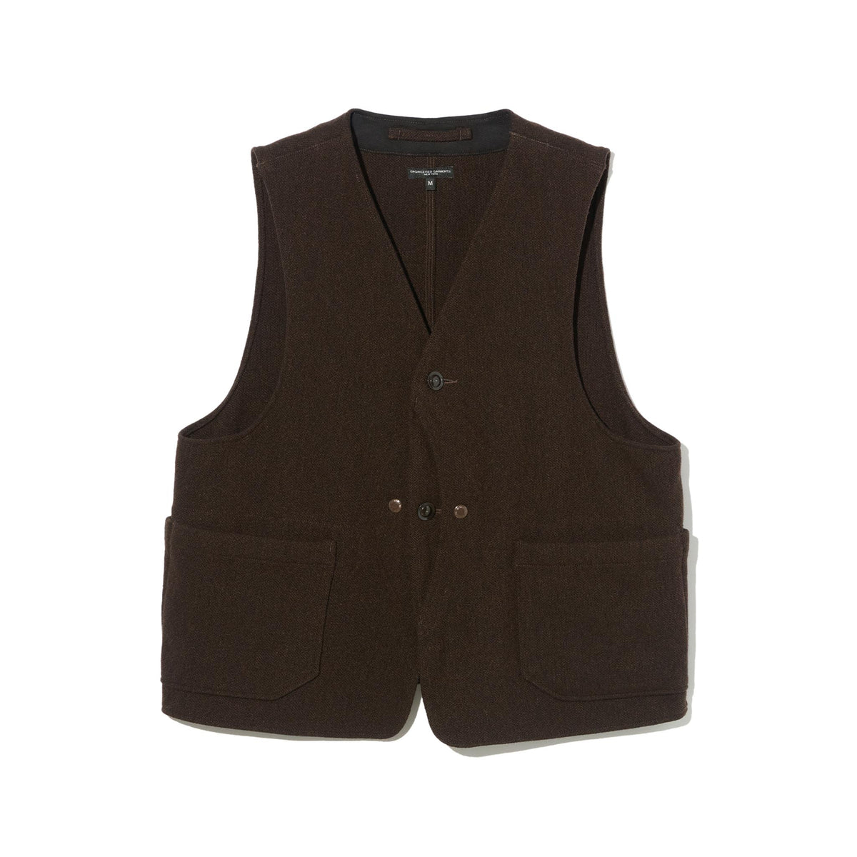 Upland Vest - Dark Brown Wool Poly Heavy Tweed