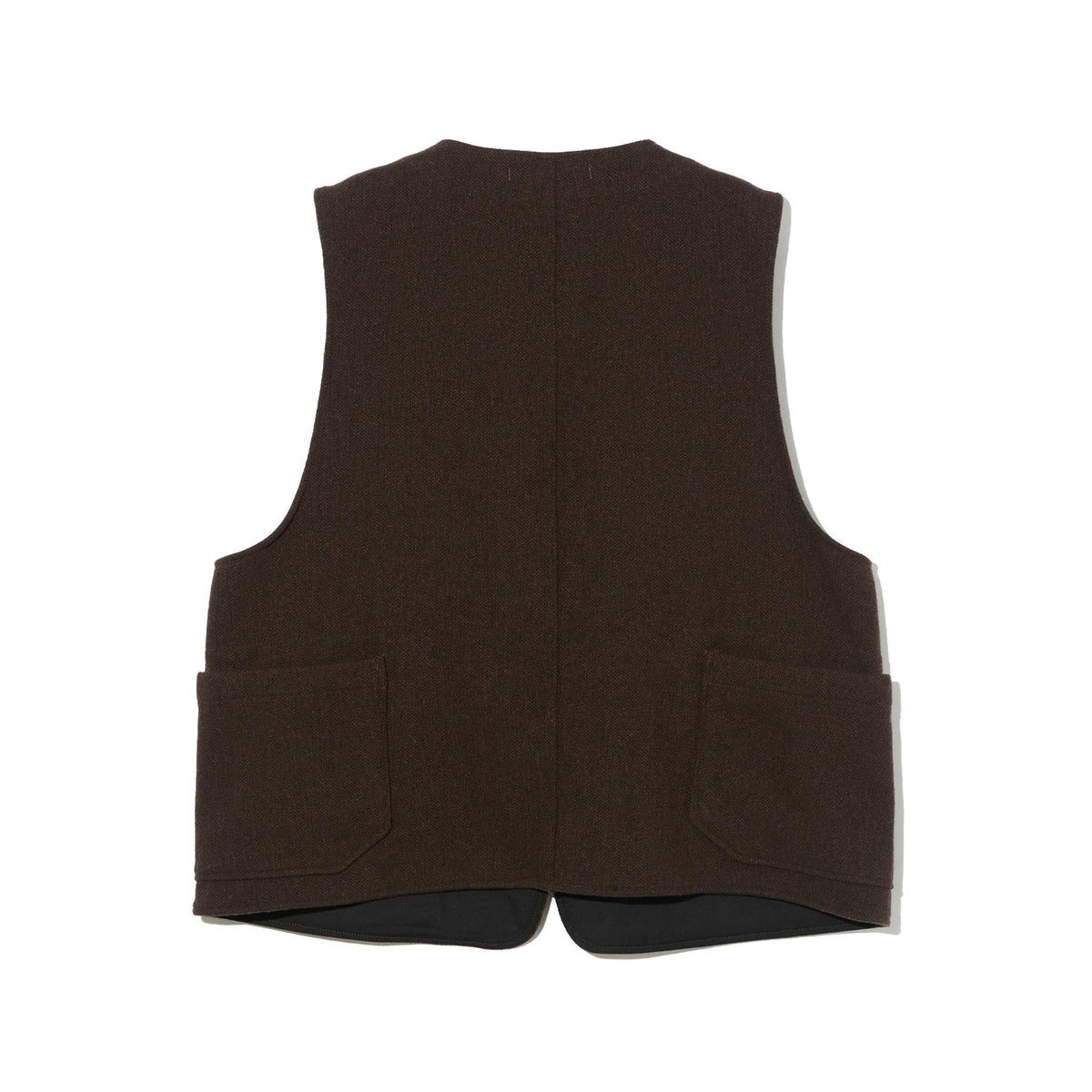 Upland Vest - Dark Brown Wool Poly Heavy Tweed