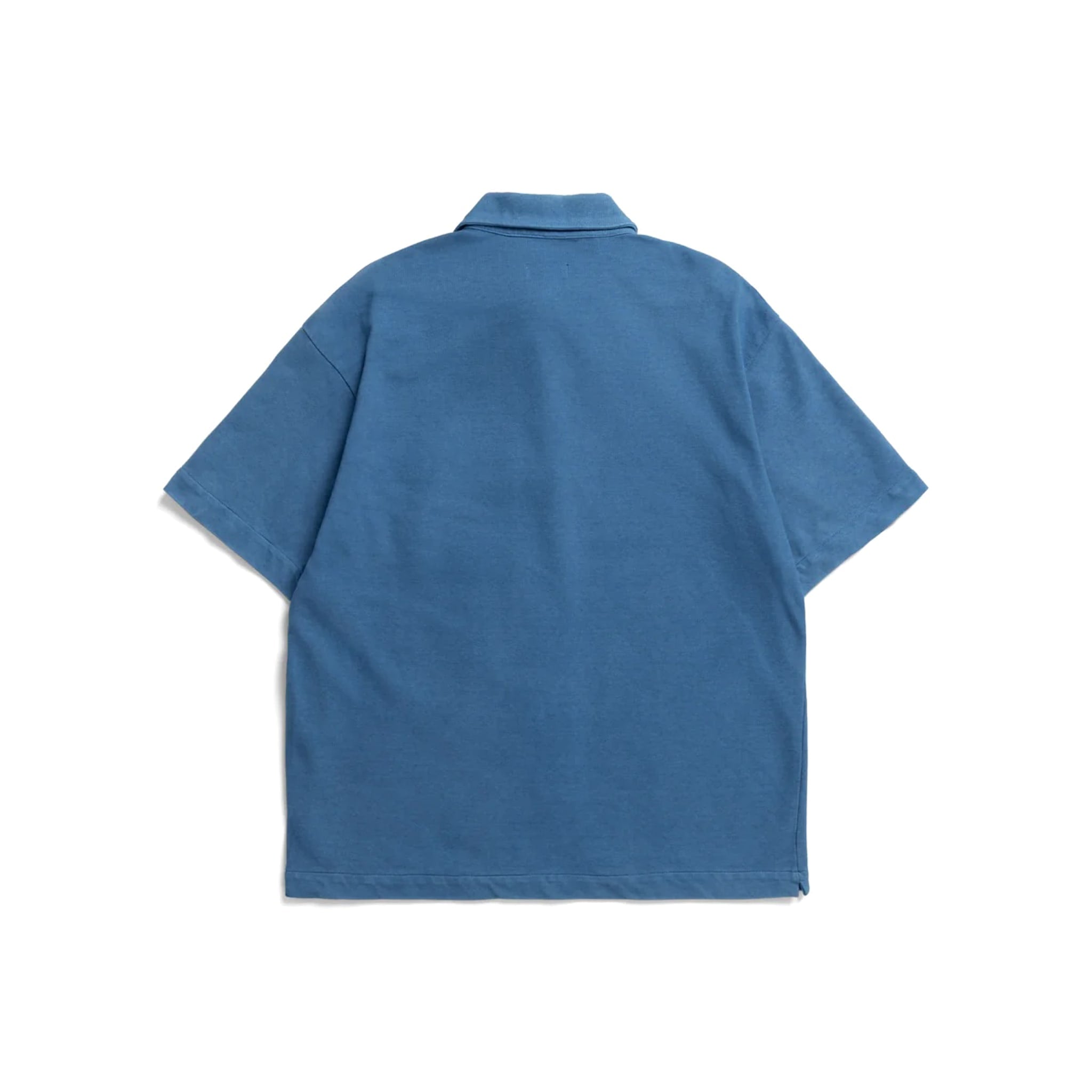 Coral Wide Collar Shirt Rachel Mesh - Woad