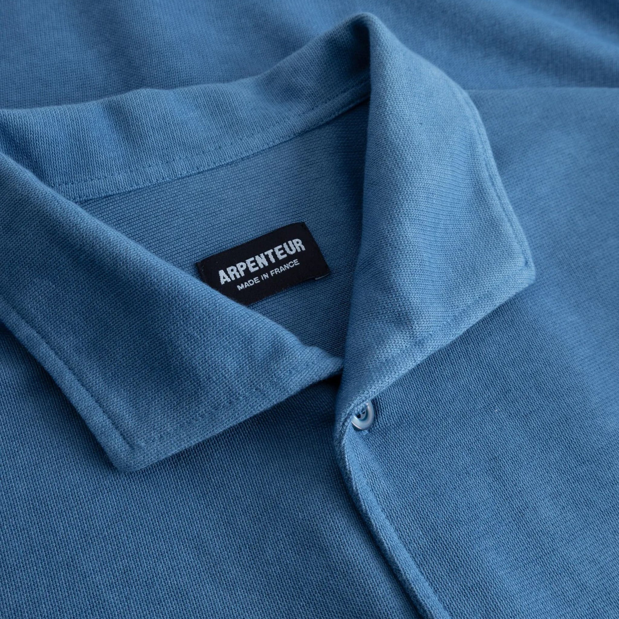 Coral Wide Collar Shirt Rachel Mesh - Woad