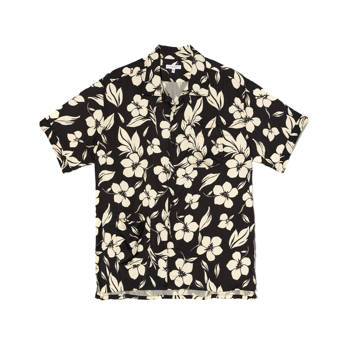 Camp Shirt - Black/Natural Tencel Floral Print