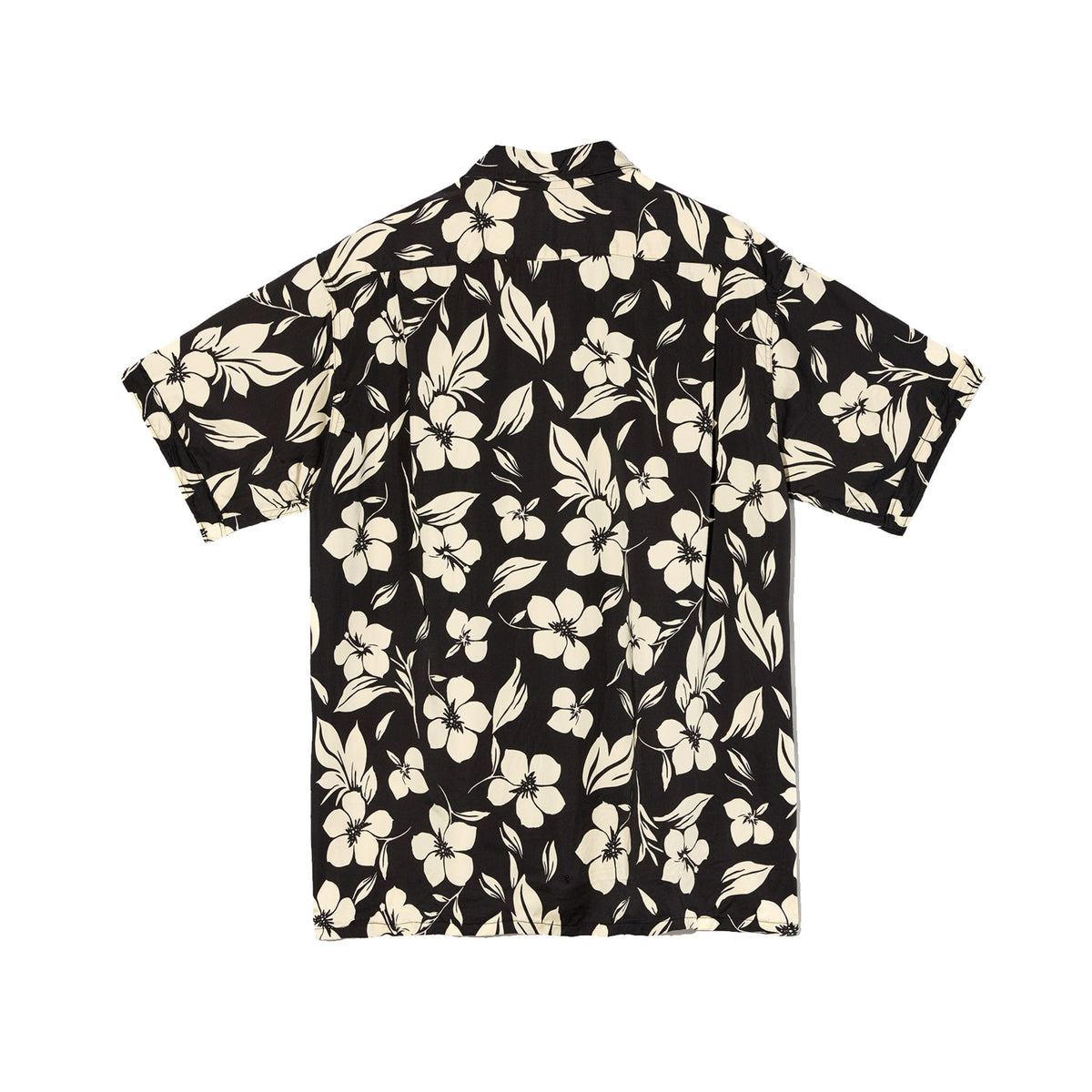 Camp Shirt - Black/Natural Tencel Floral Print