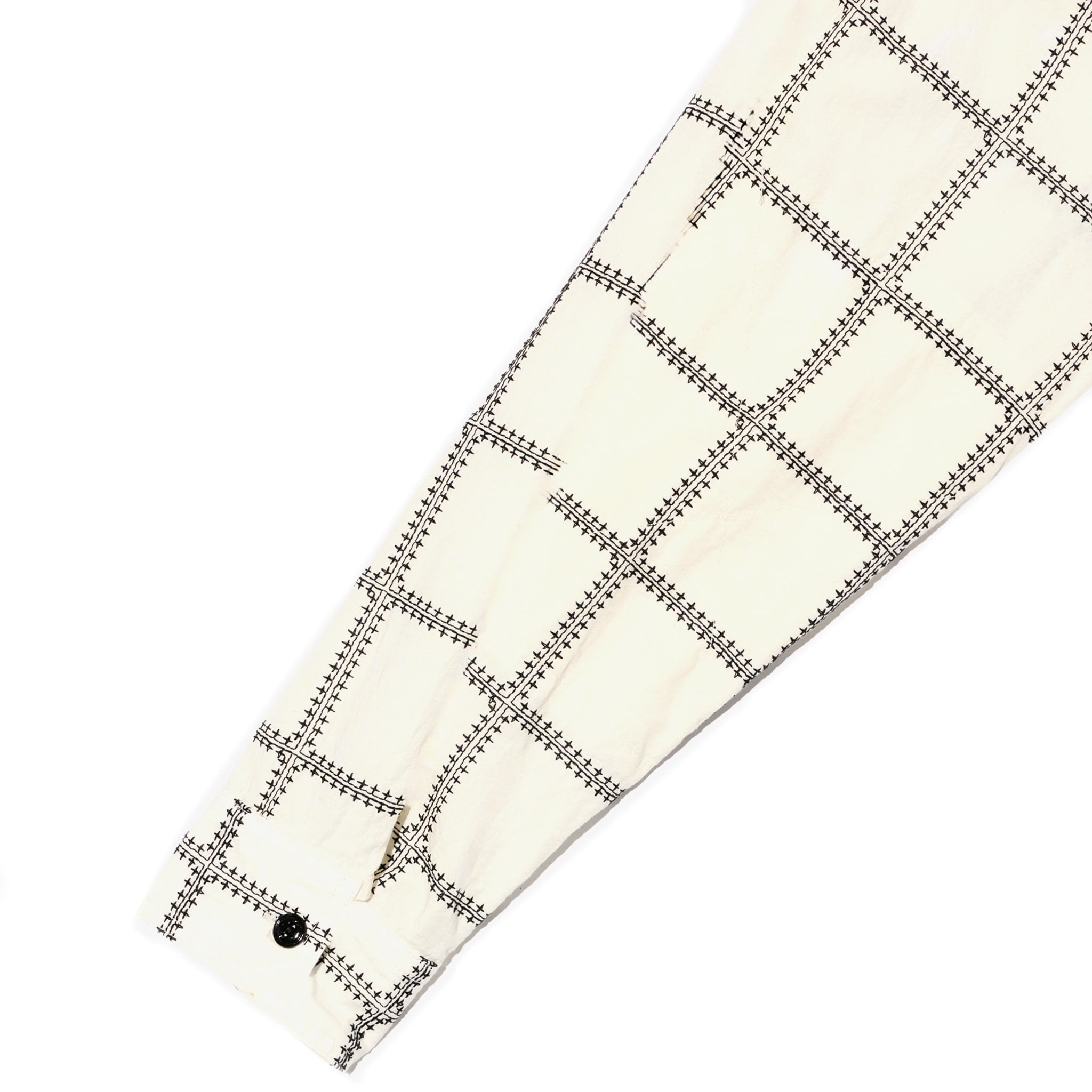Work Shirt - White/Black CP Square Embroidery