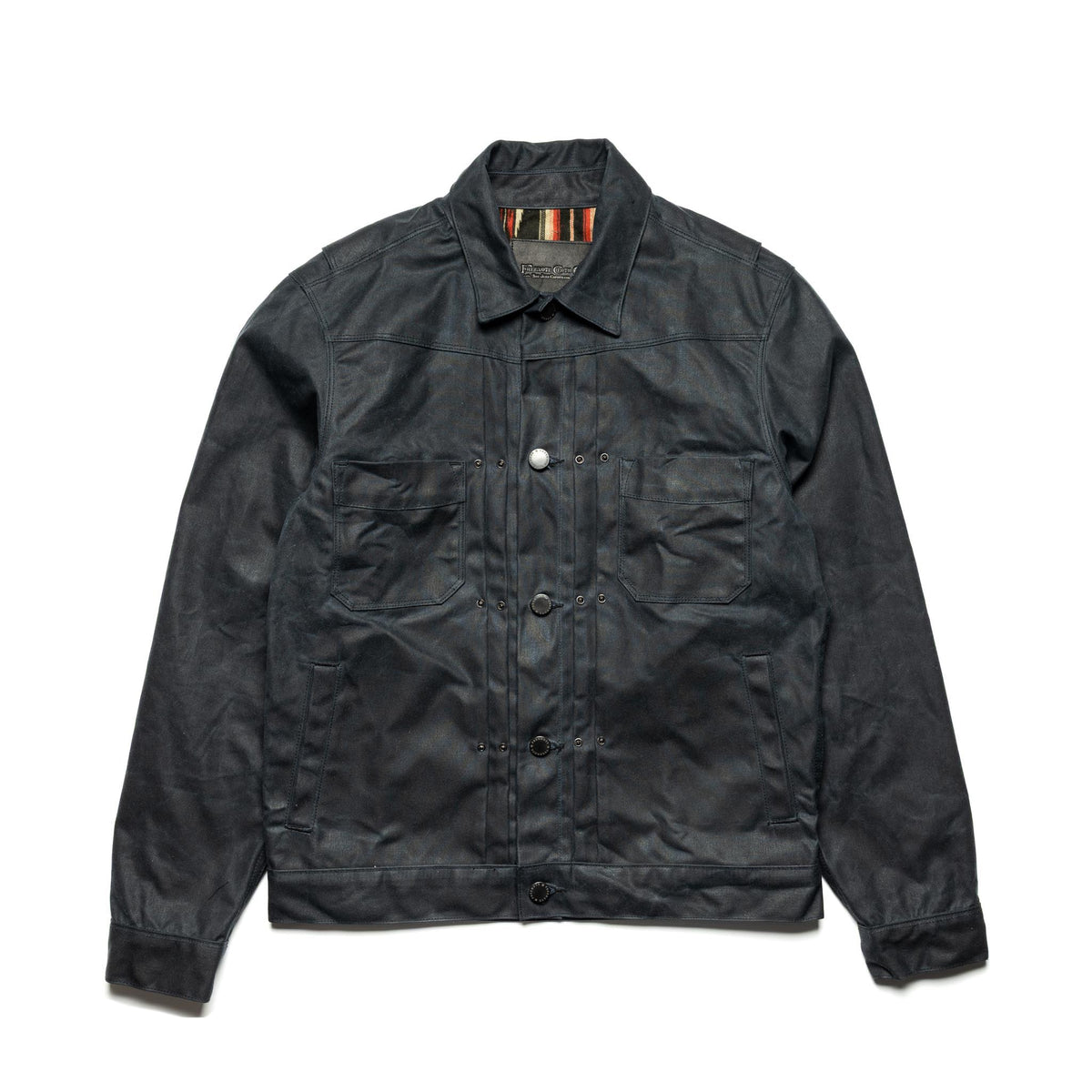 RJ-1 Riders Jacket Waxed Canvas - Black (Brown Lining)