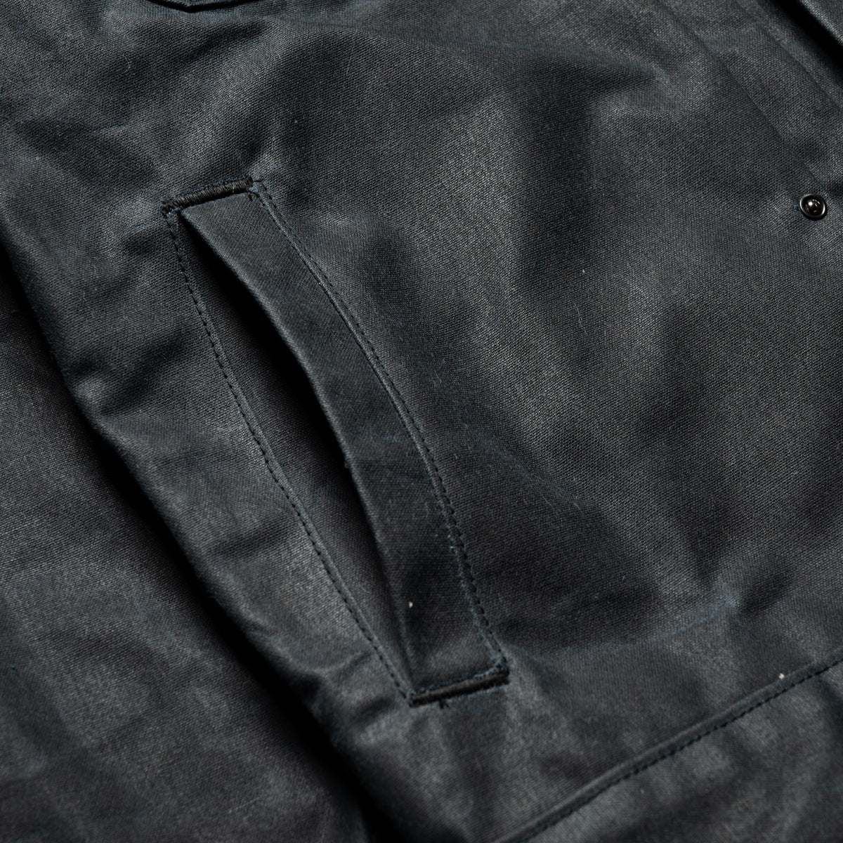 RJ-1 Riders Jacket Waxed Canvas - Black (Brown Lining)