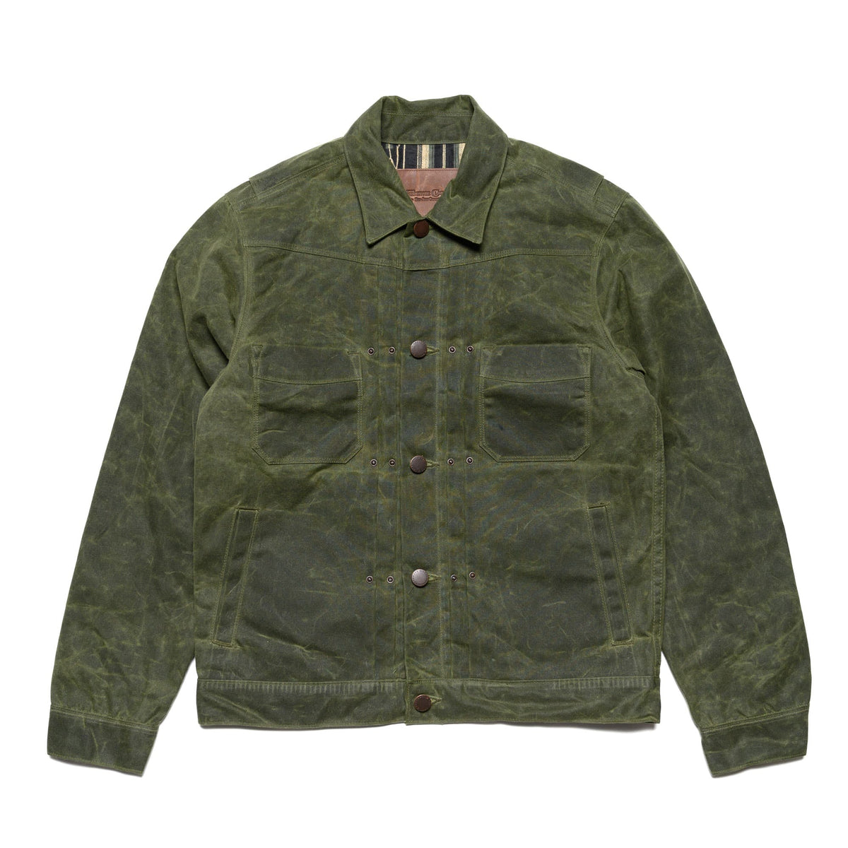RJ-1 Riders Jacket Waxed Canvas - Olive (Olive Lining)