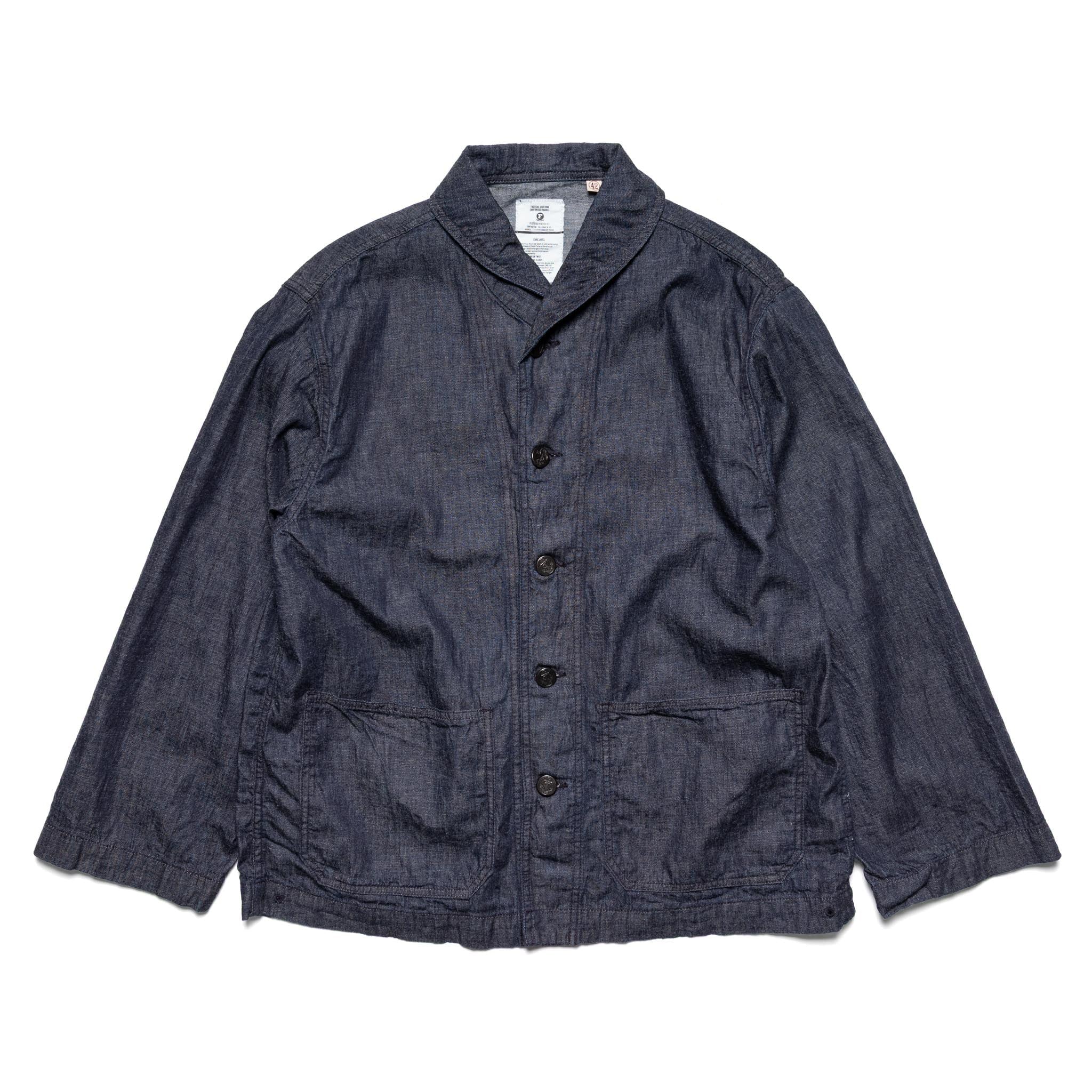 2052-1 USN Shawl Collar Denim Coverall - Indigo
