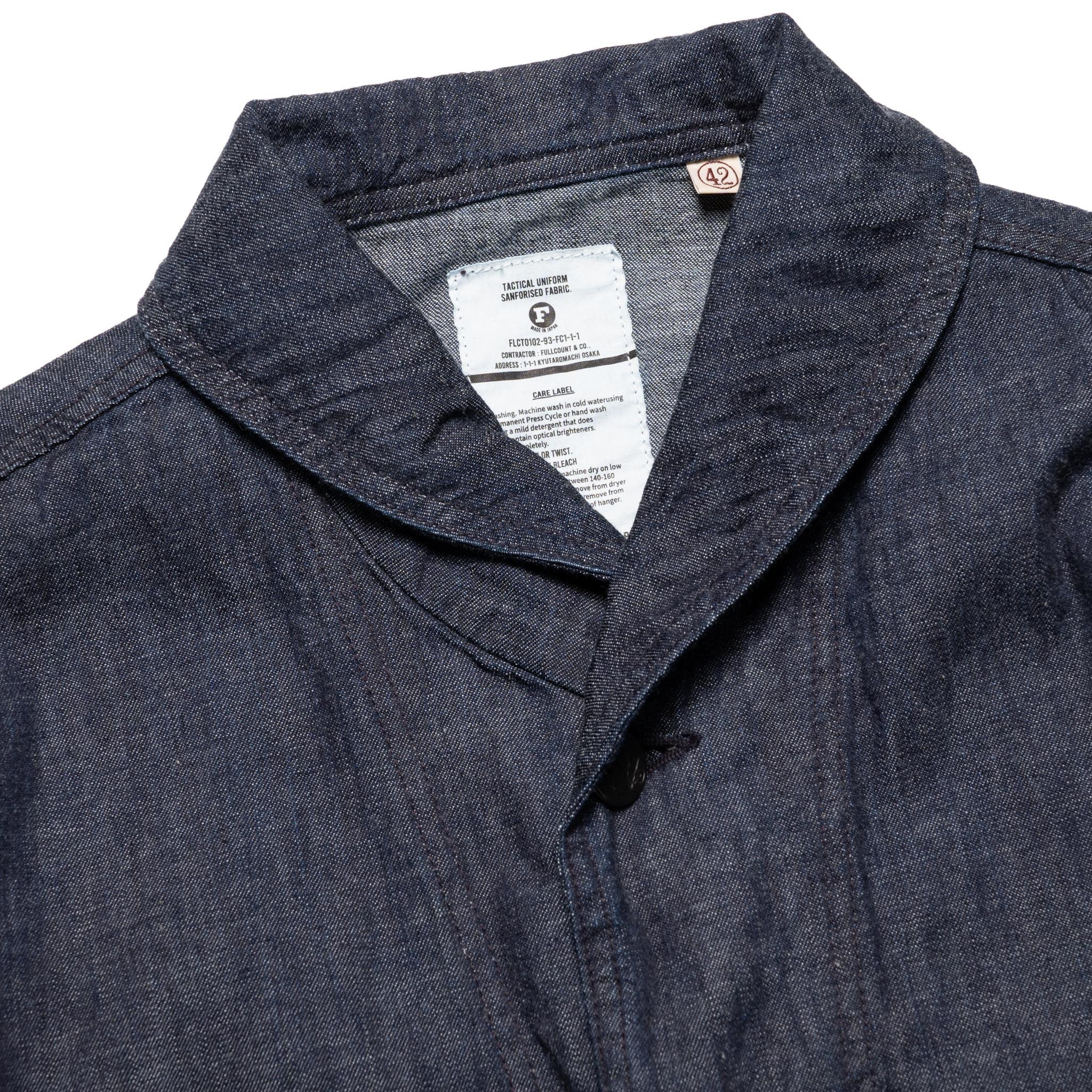 2052-1 USN Shawl Collar Denim Coverall - Indigo