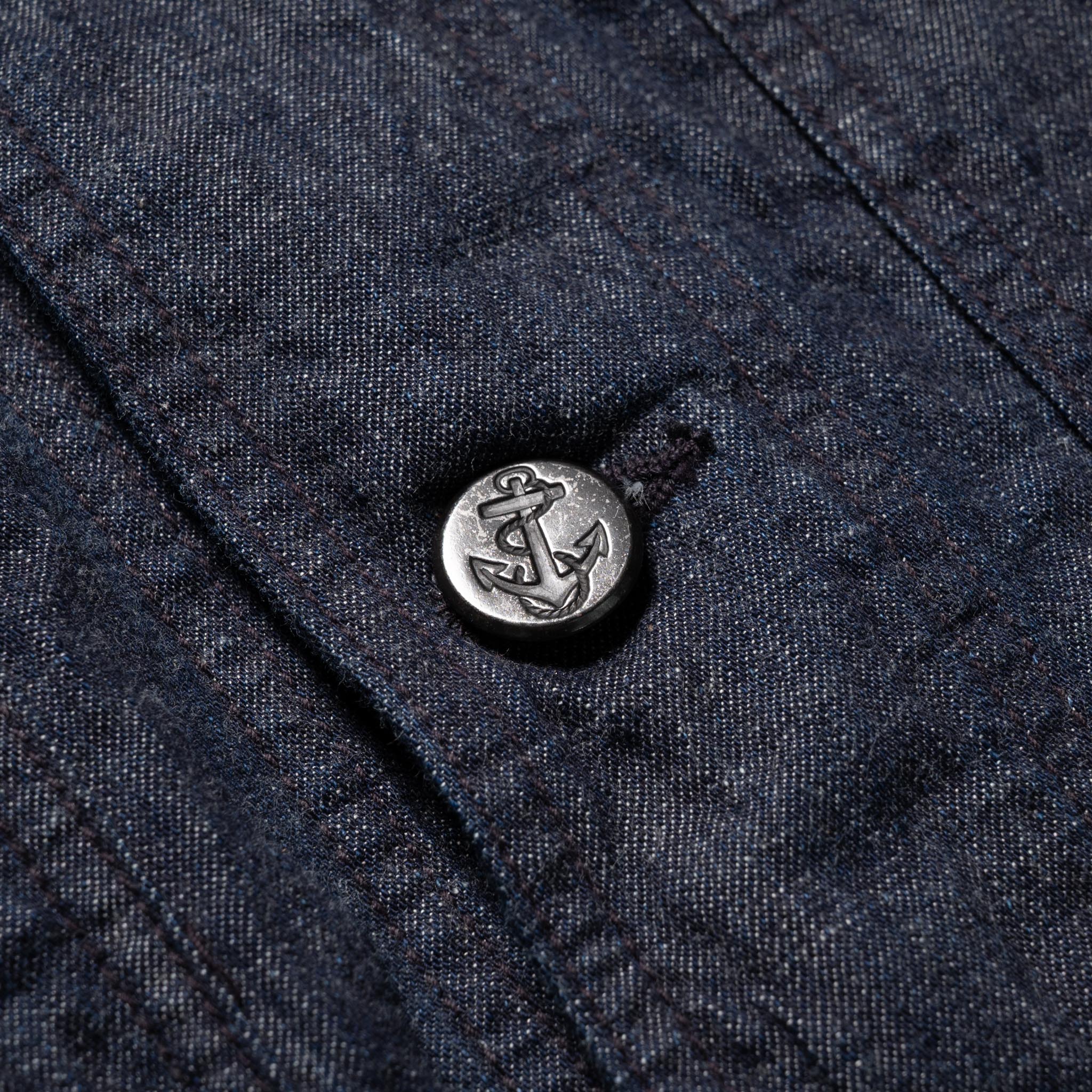 2052-1 USN Shawl Collar Denim Coverall - Indigo