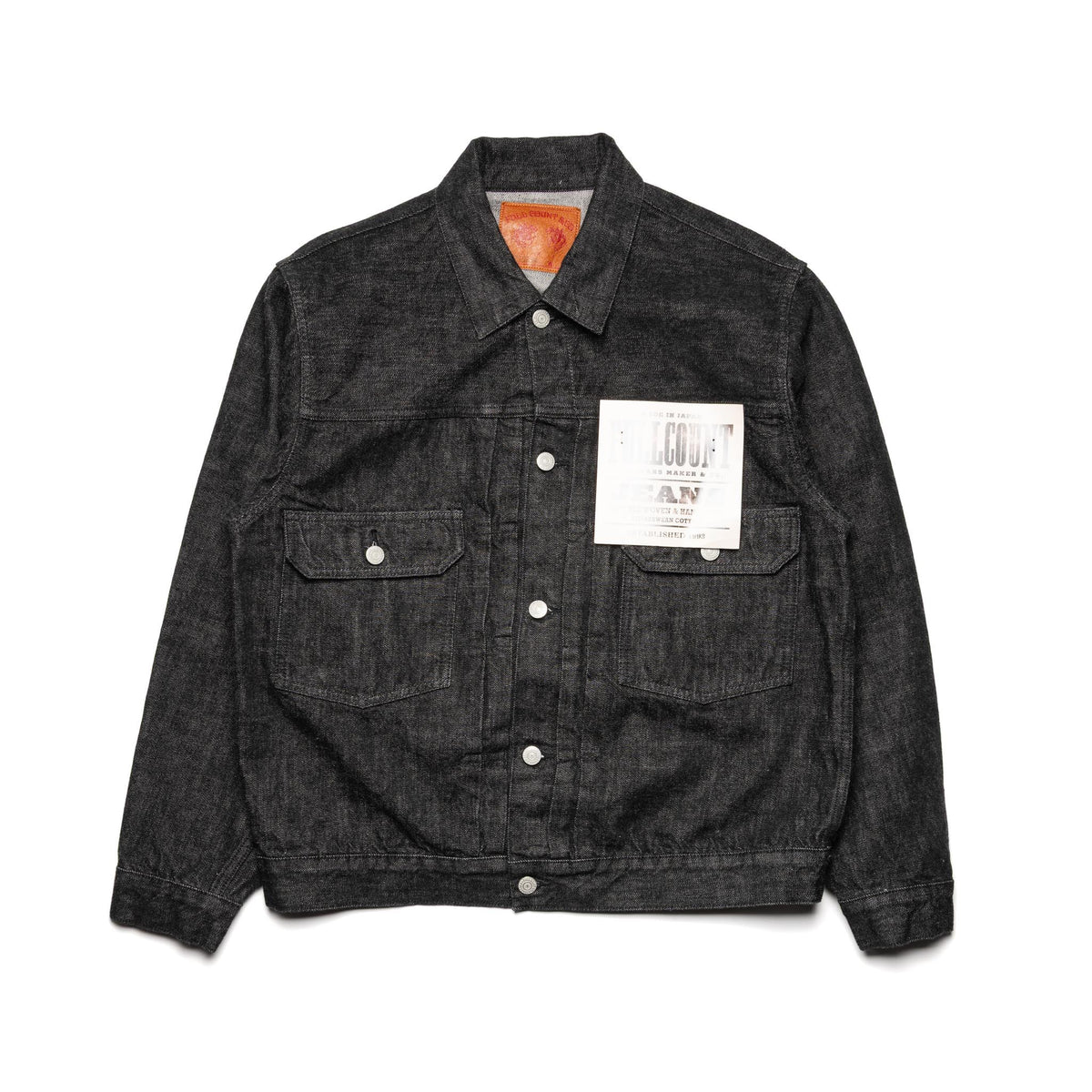 2102BK Type2 Black Denim Jacket Black