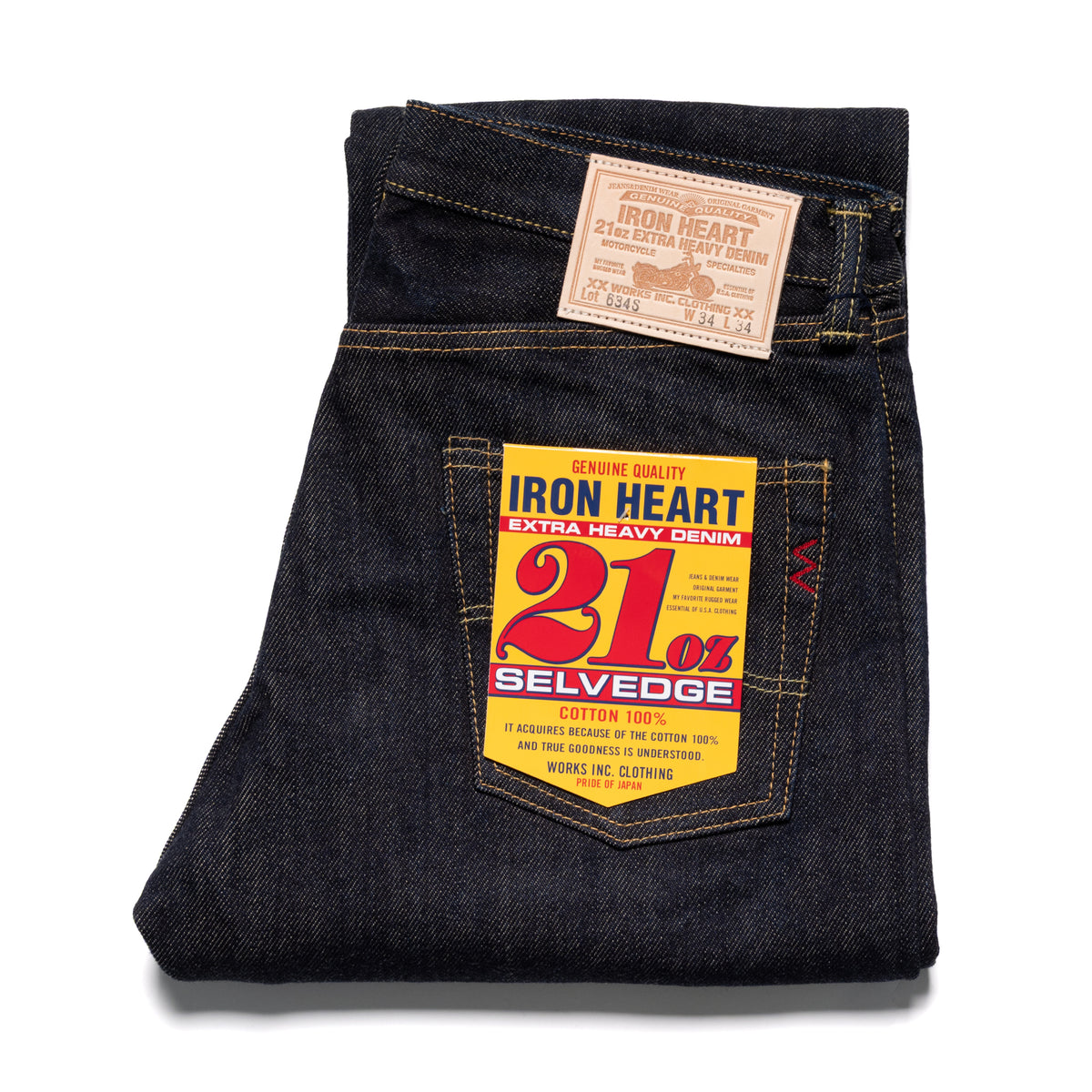IH-634S 21oz Selvedge Denim Straight Cut Jeans - Indigo