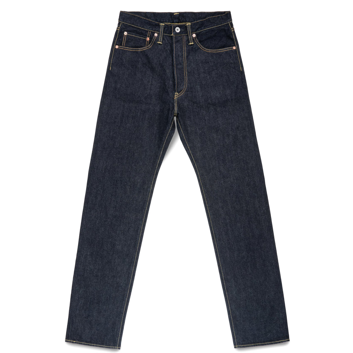 IH-1955S-142 14oz Selvedge Denim "1955" Vintage Tapered Cut Jeans - Indigo