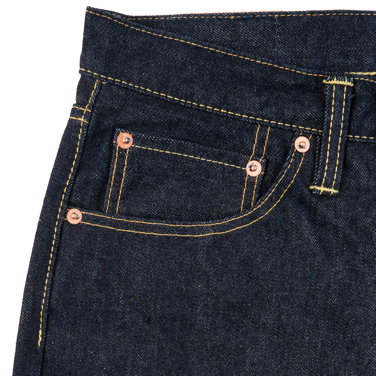 IH-1955S-142 14oz Selvedge Denim "1955" Vintage Tapered Cut Jeans - Indigo