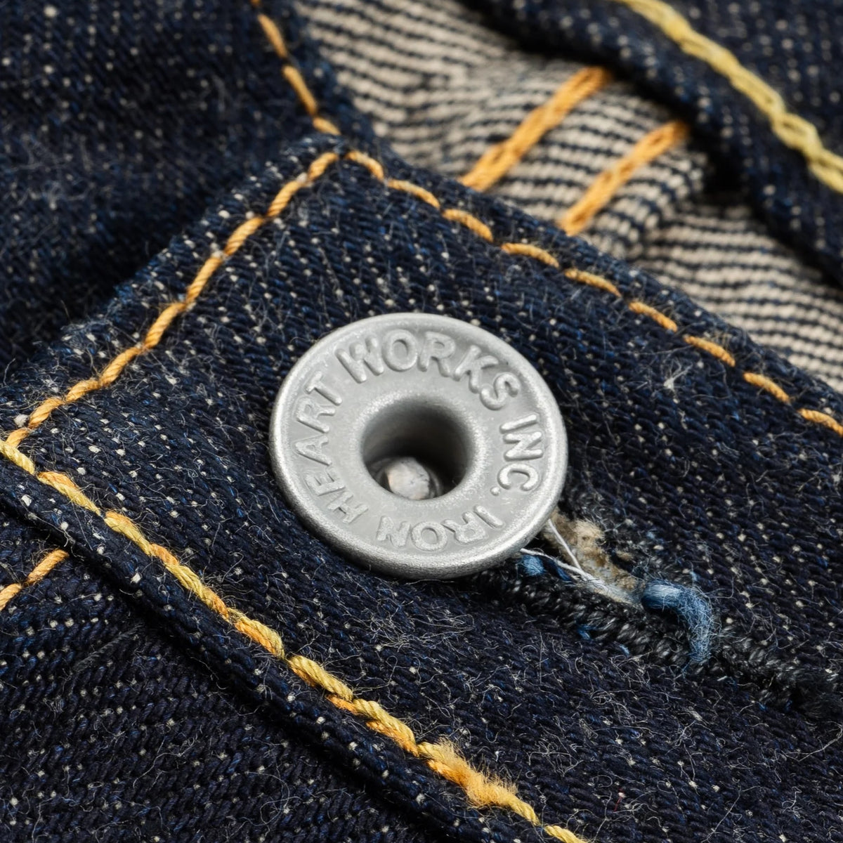 IH-634N 17oz Selvedge Denim Straight Cut Jeans - Natural Indigo