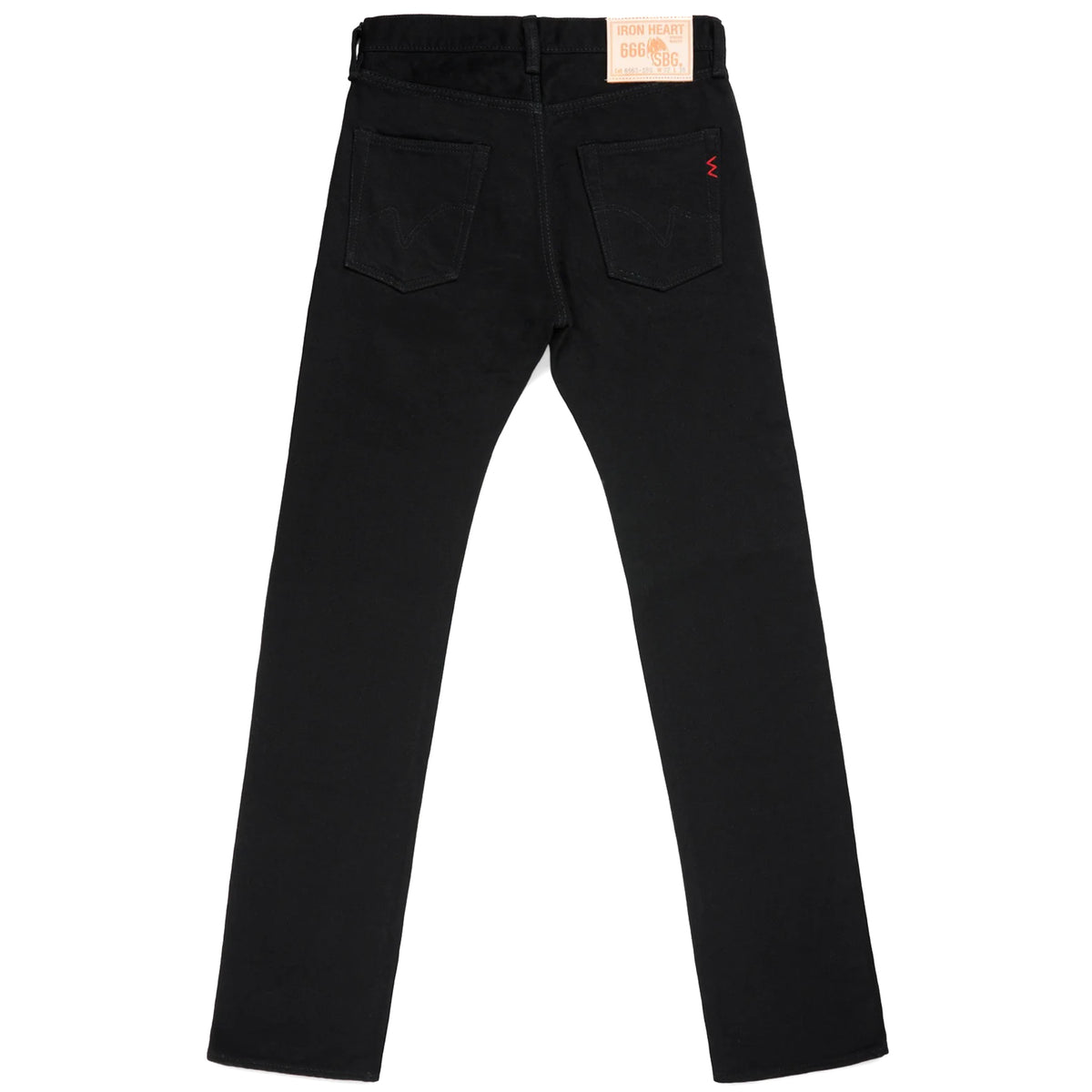 IH-666S-SBG 21oz Selvedge Denim Slim Straight Cut Jeans - Superblack (Fades To Grey)