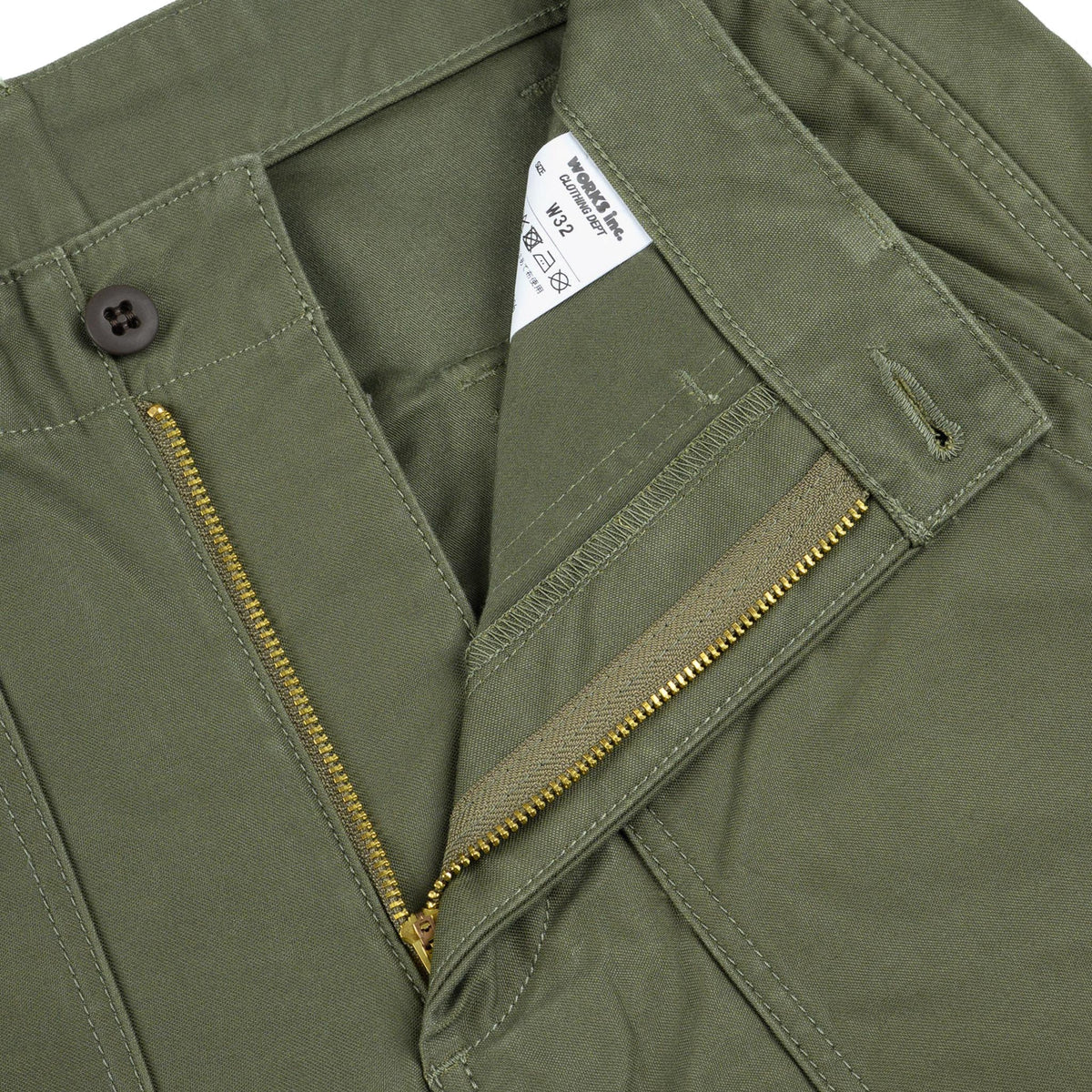 IH-744-GRN 10oz Back Sateen Baker Pants - Army Green