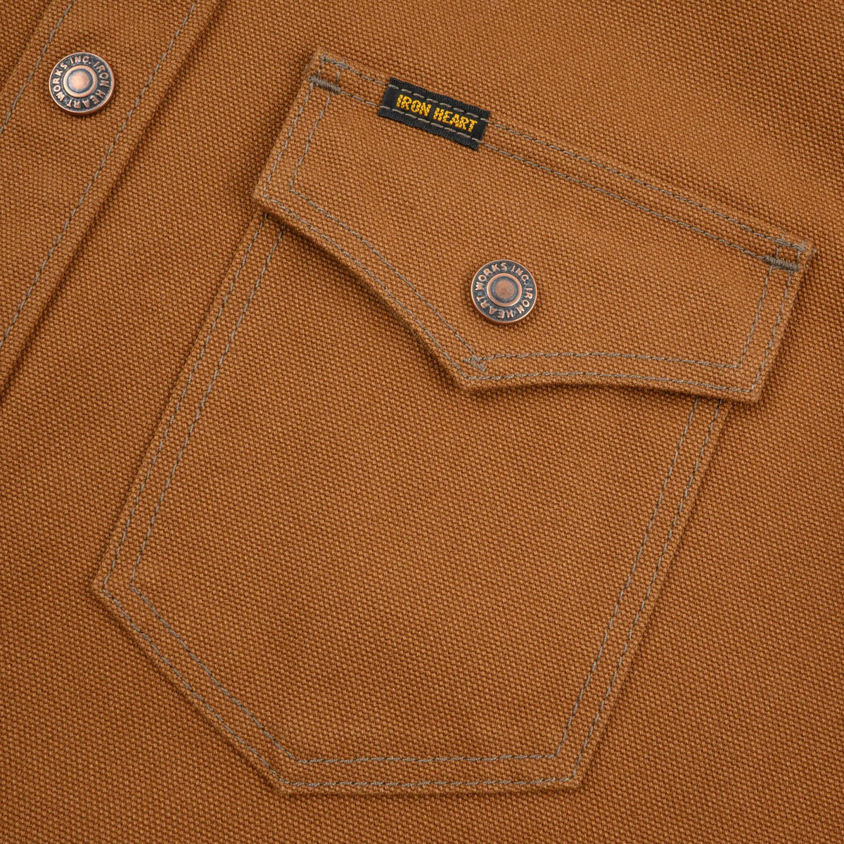 IHSH-422-BRN 17oz Cotton Duck CPO Shirt - Brown