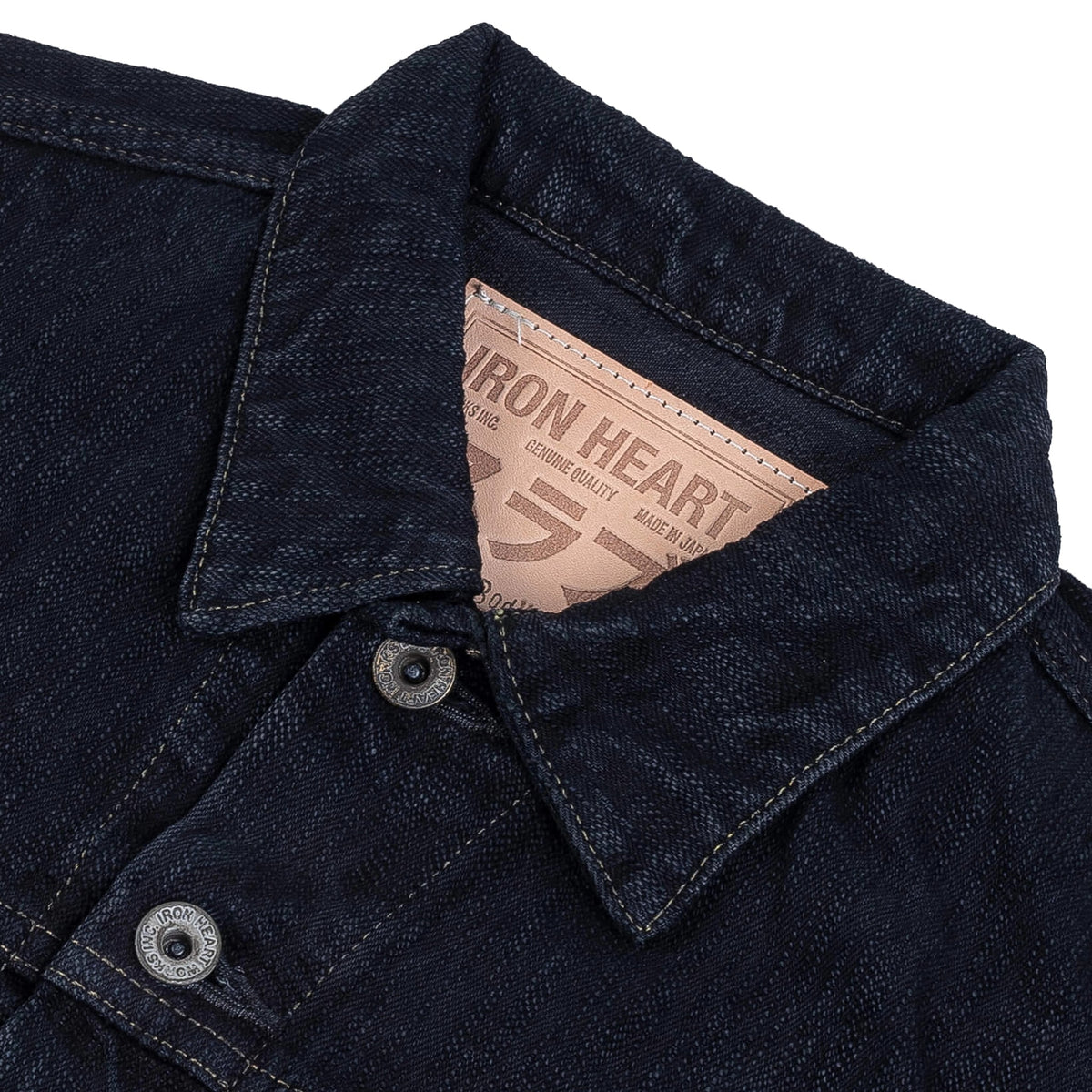 IH-526J-SLBod 16oz Slubby Selvedge Denim Type III Jacket - Indigo Overdyed Black