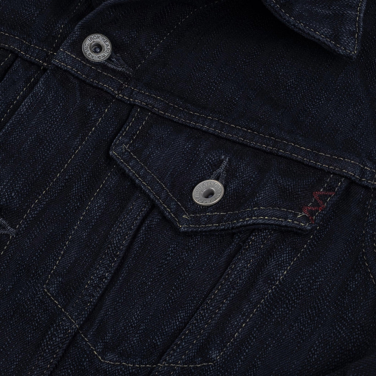 IH-526J-SLBod 16oz Slubby Selvedge Denim Type III Jacket - Indigo Overdyed Black