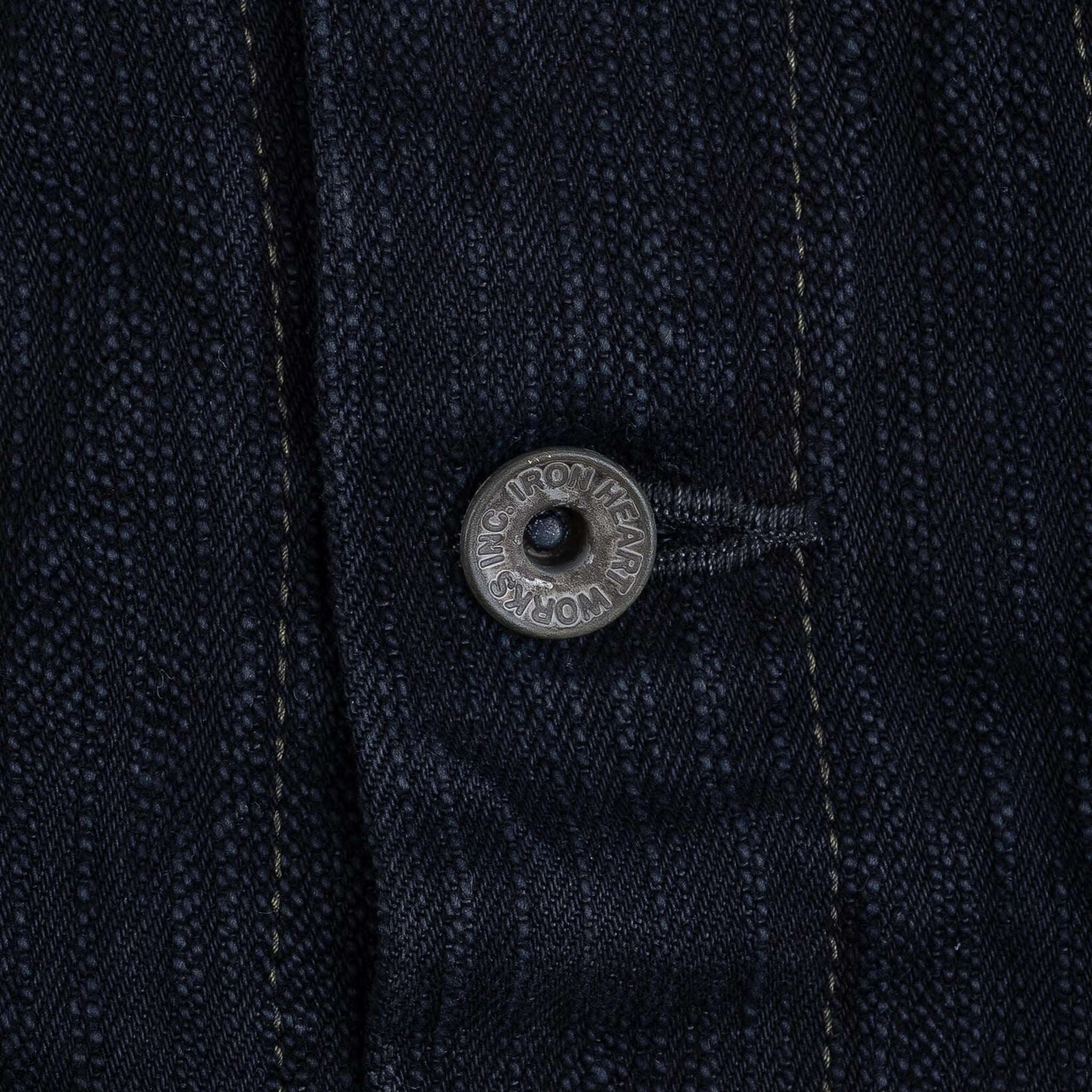 IH-526J-SLBod 16oz Slubby Selvedge Denim Type III Jacket - Indigo Overdyed Black